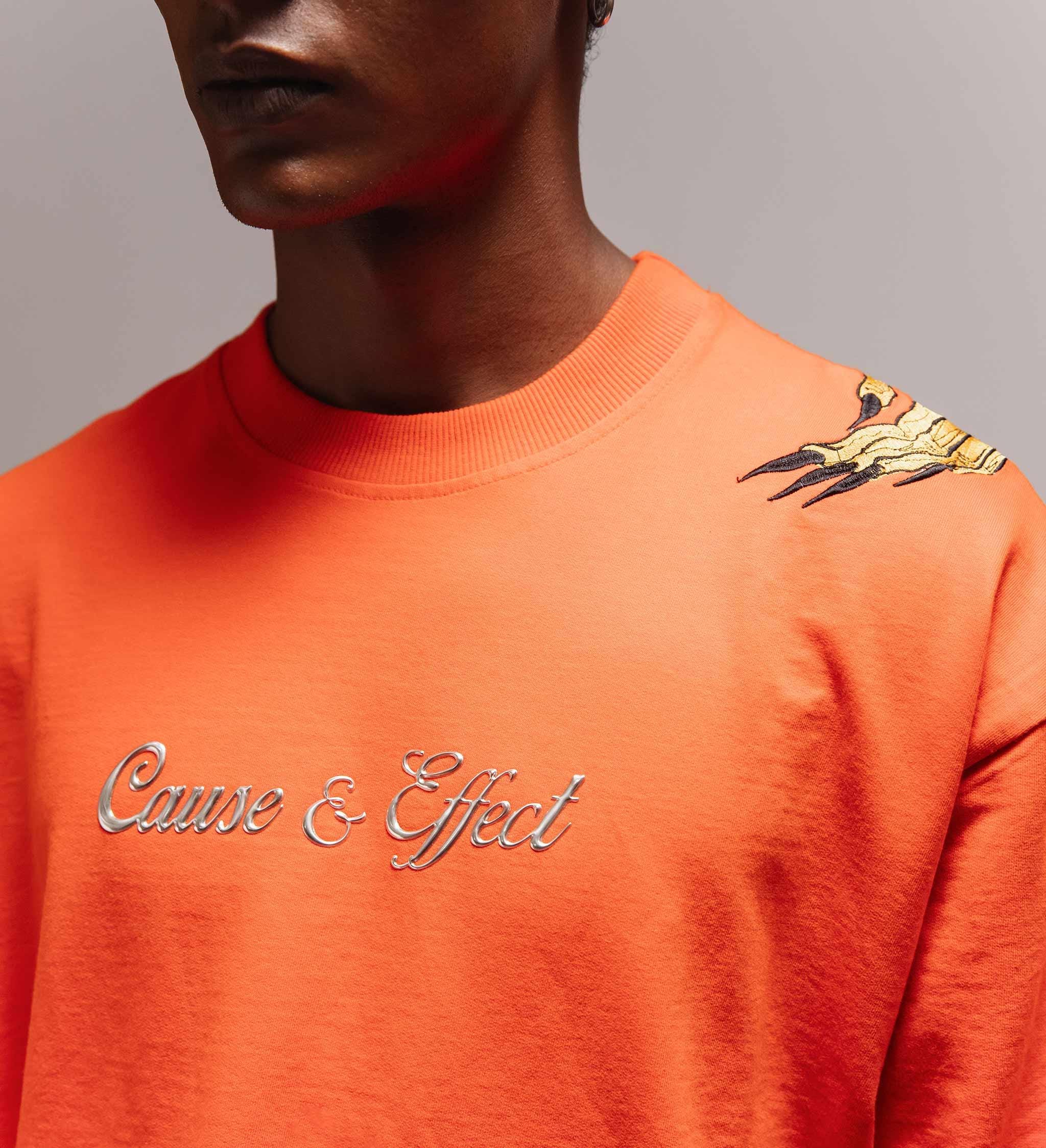 Cause & Effect Backstab Metal Embroidered T - shirt