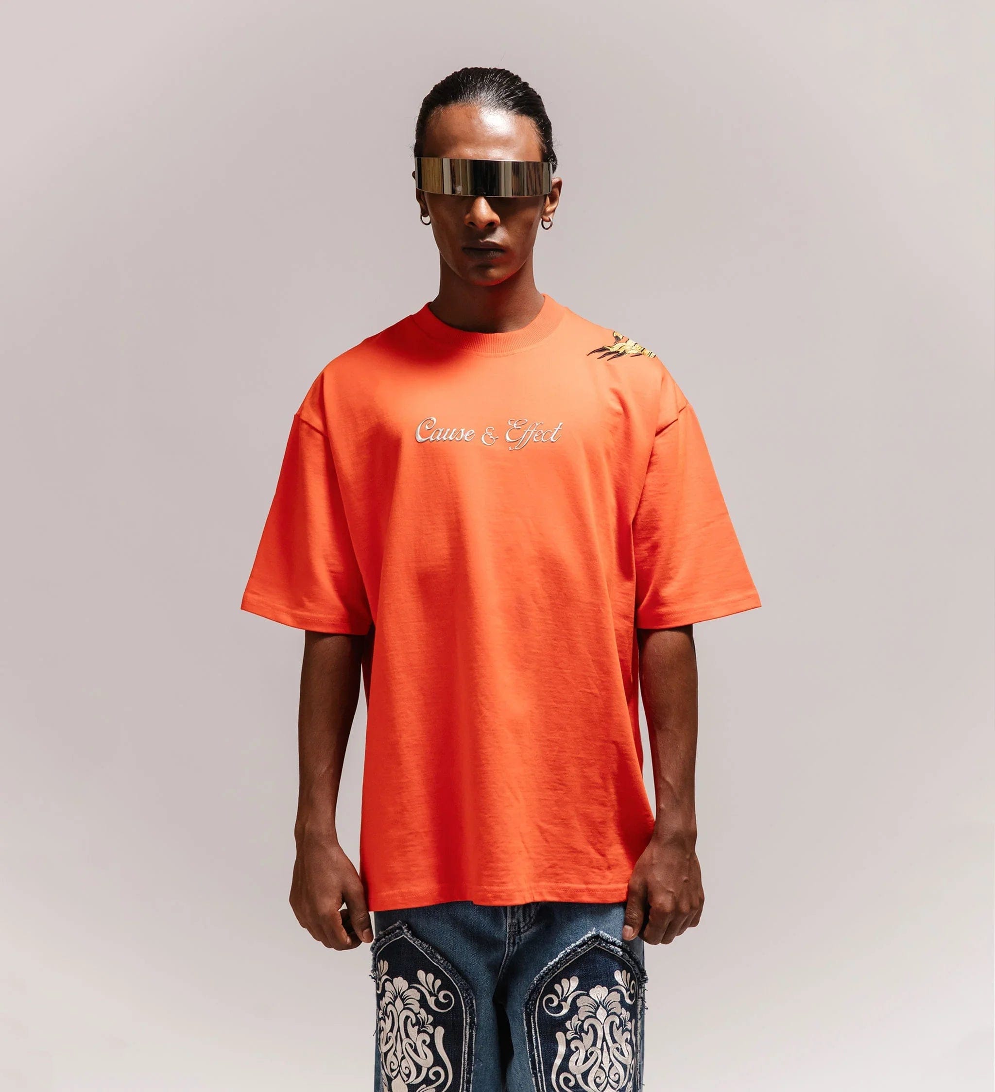 Cause & Effect Backstab Metal Embroidered T - shirt