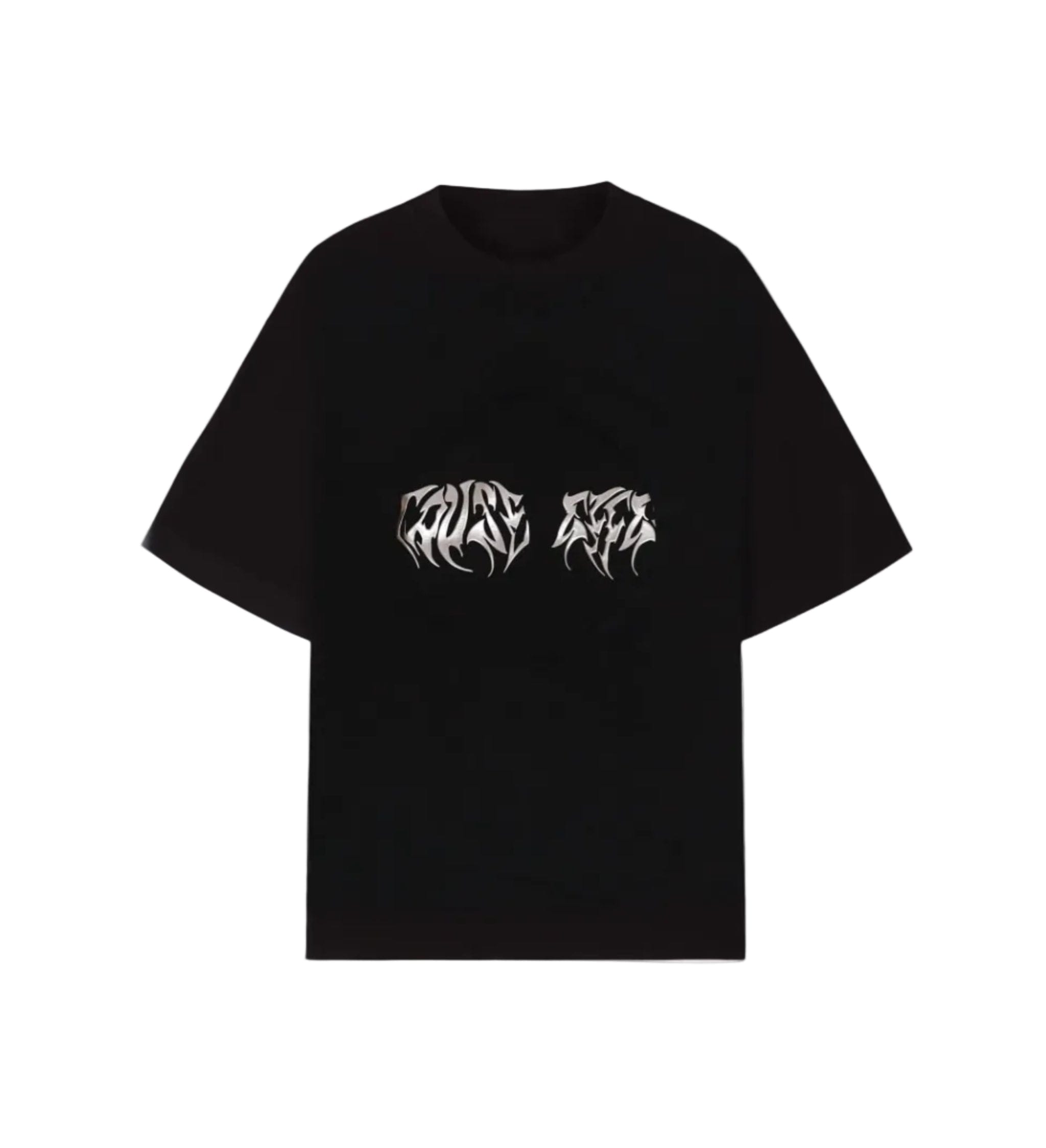 Cause & Effect Blackout Distressed Metal Embroidered T - shirt
