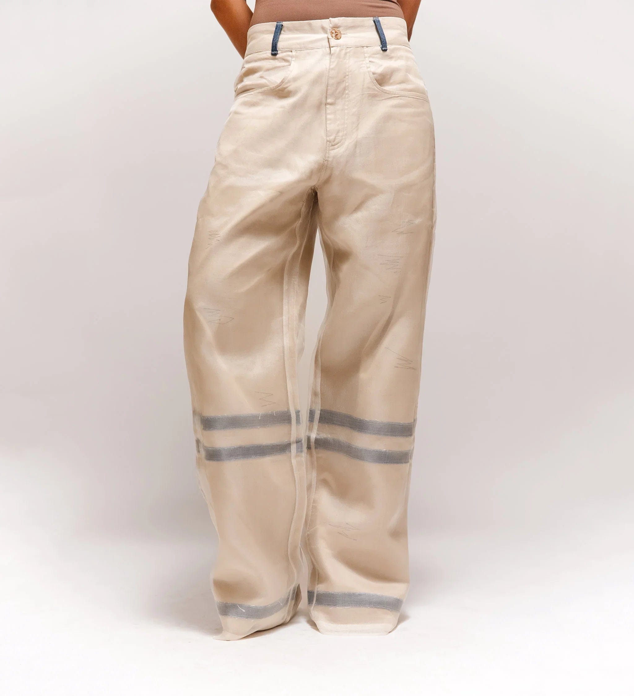 Cause & Effect Veil Organza Twill Embroidered Pant