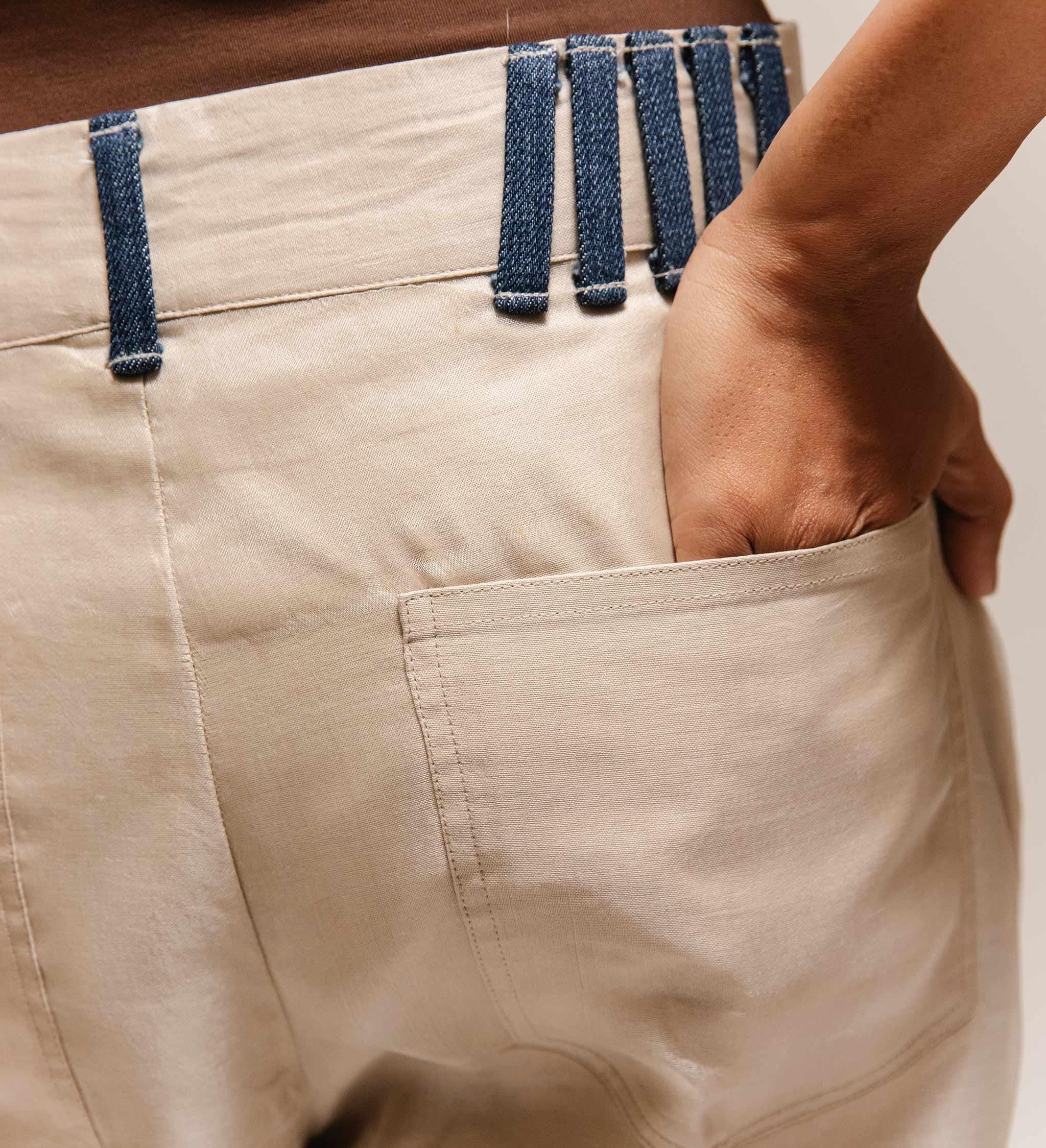 Cause & Effect Veil Organza Twill Embroidered Pant