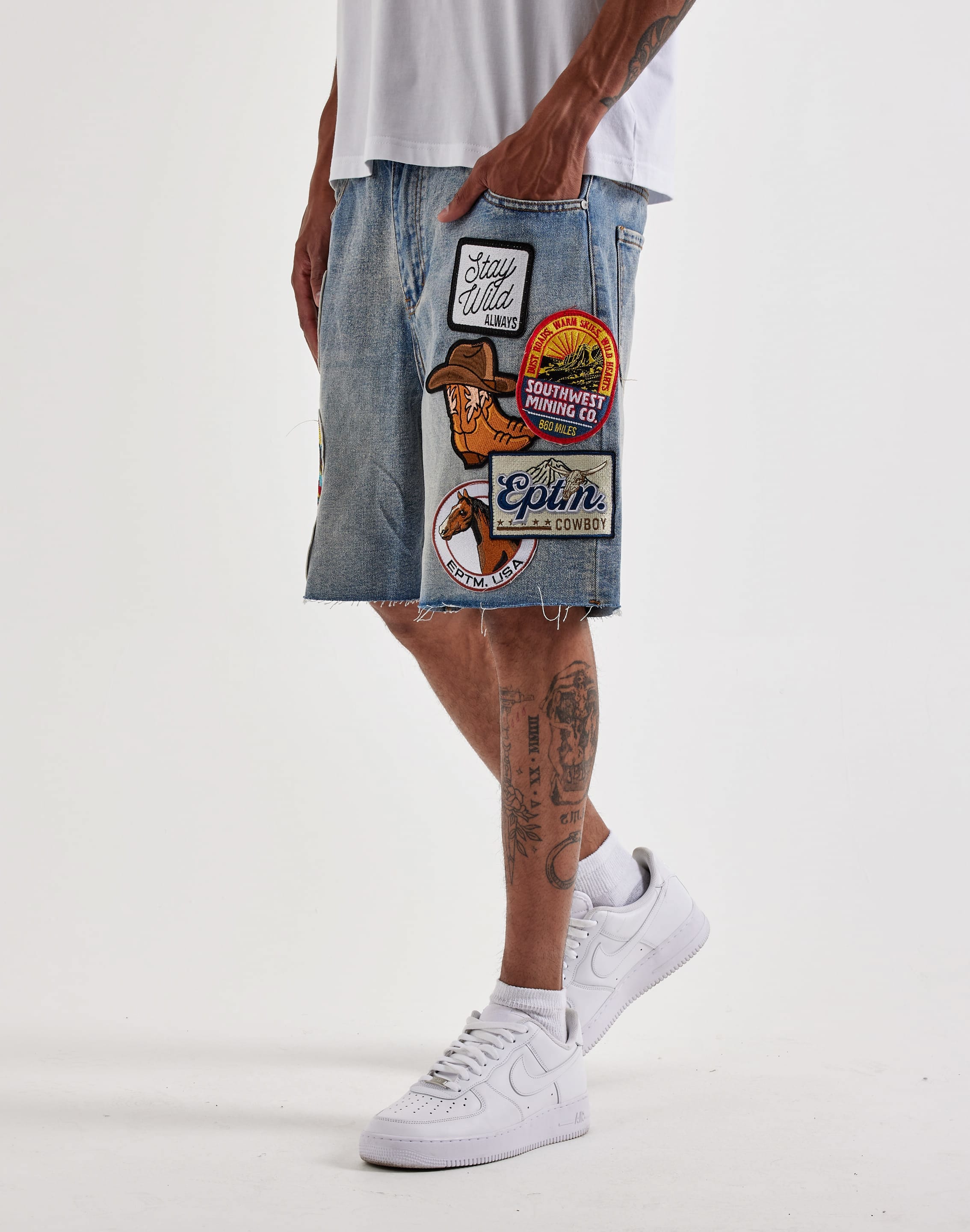 EPTM Stay Wild Denim Shorts