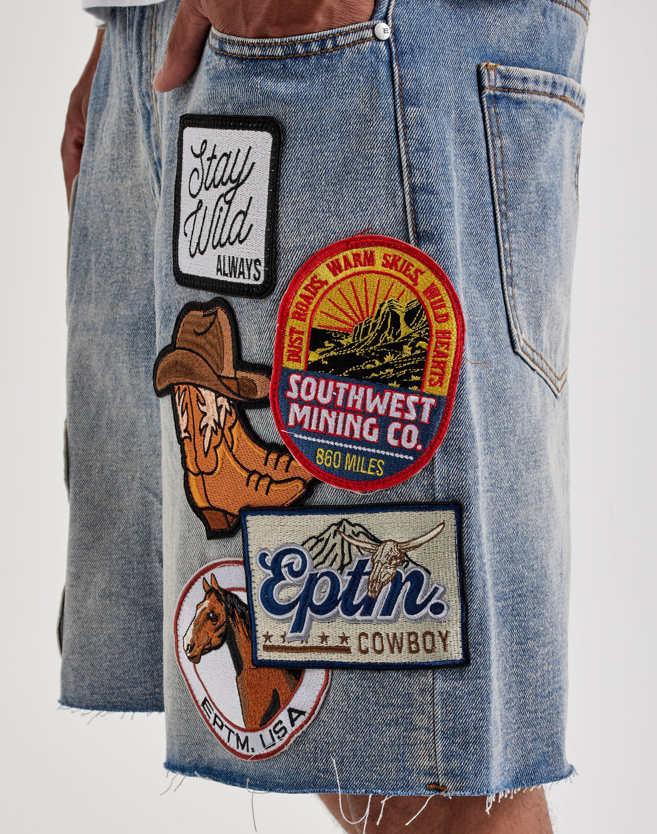 EPTM Stay Wild Denim Shorts