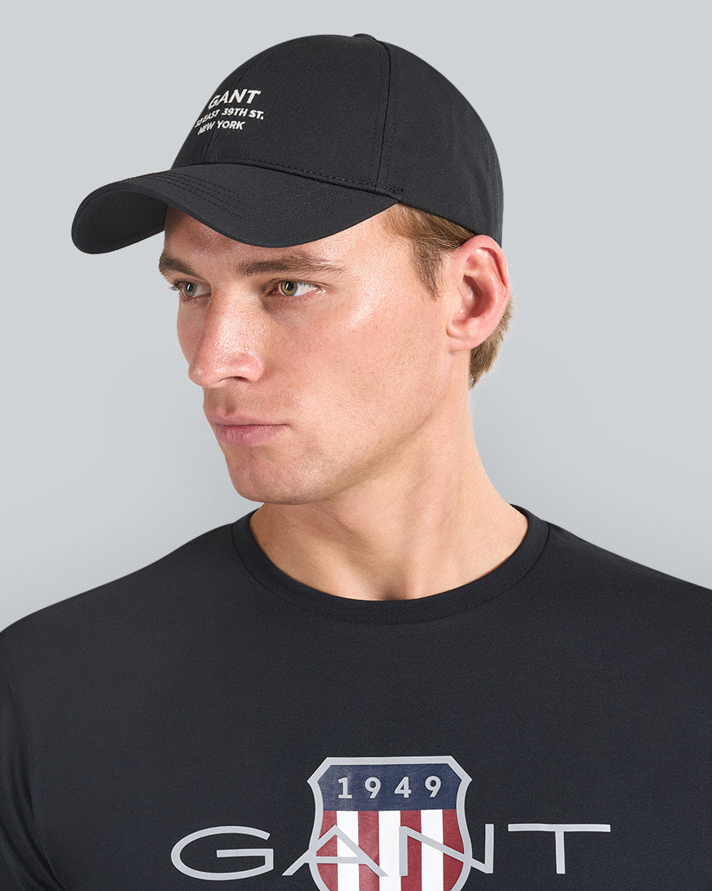 Gant Script Graphic Cap For Men (Grey Melange)