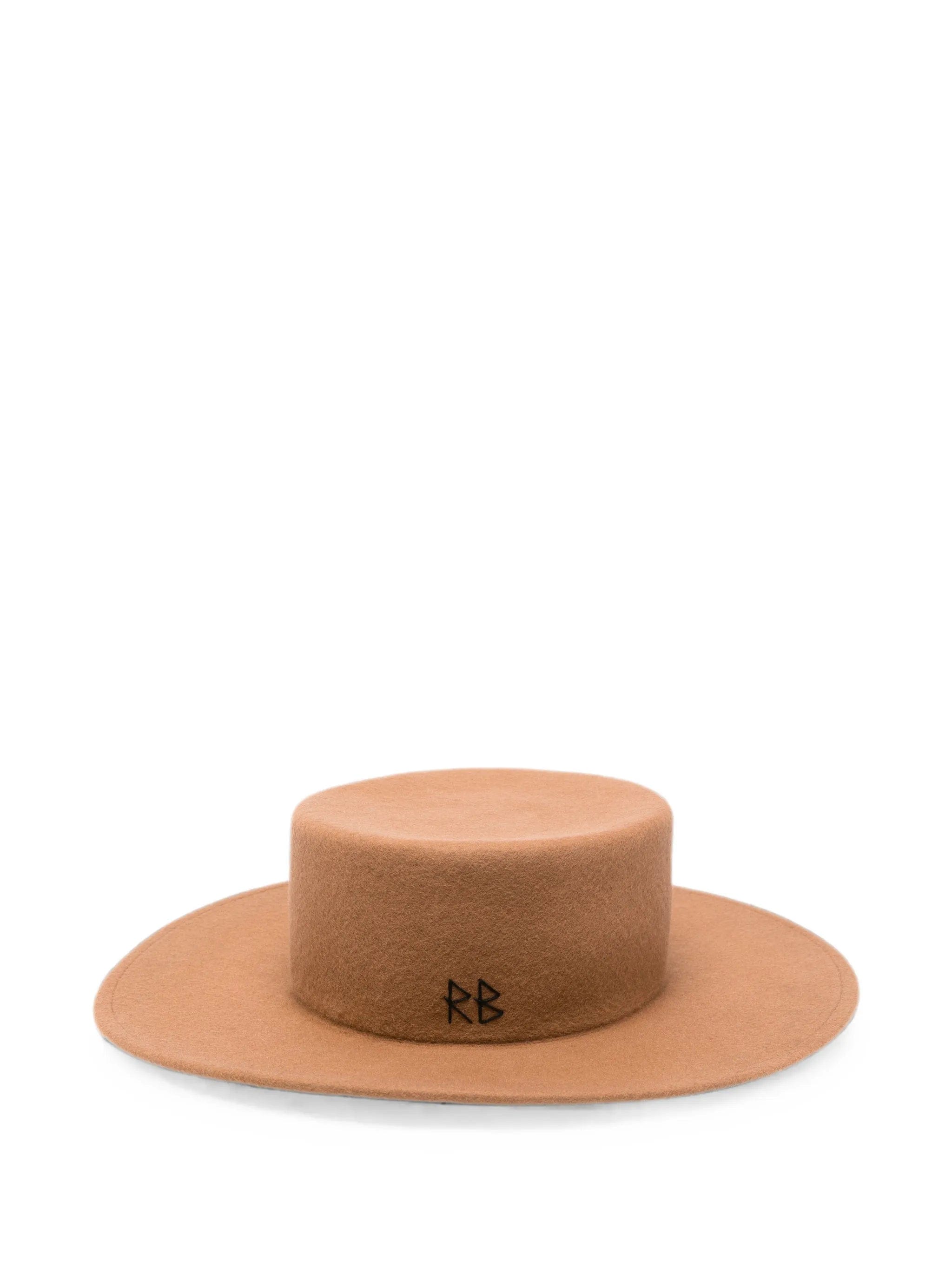 Ruslan Baginskiy wool felt Canotier hat