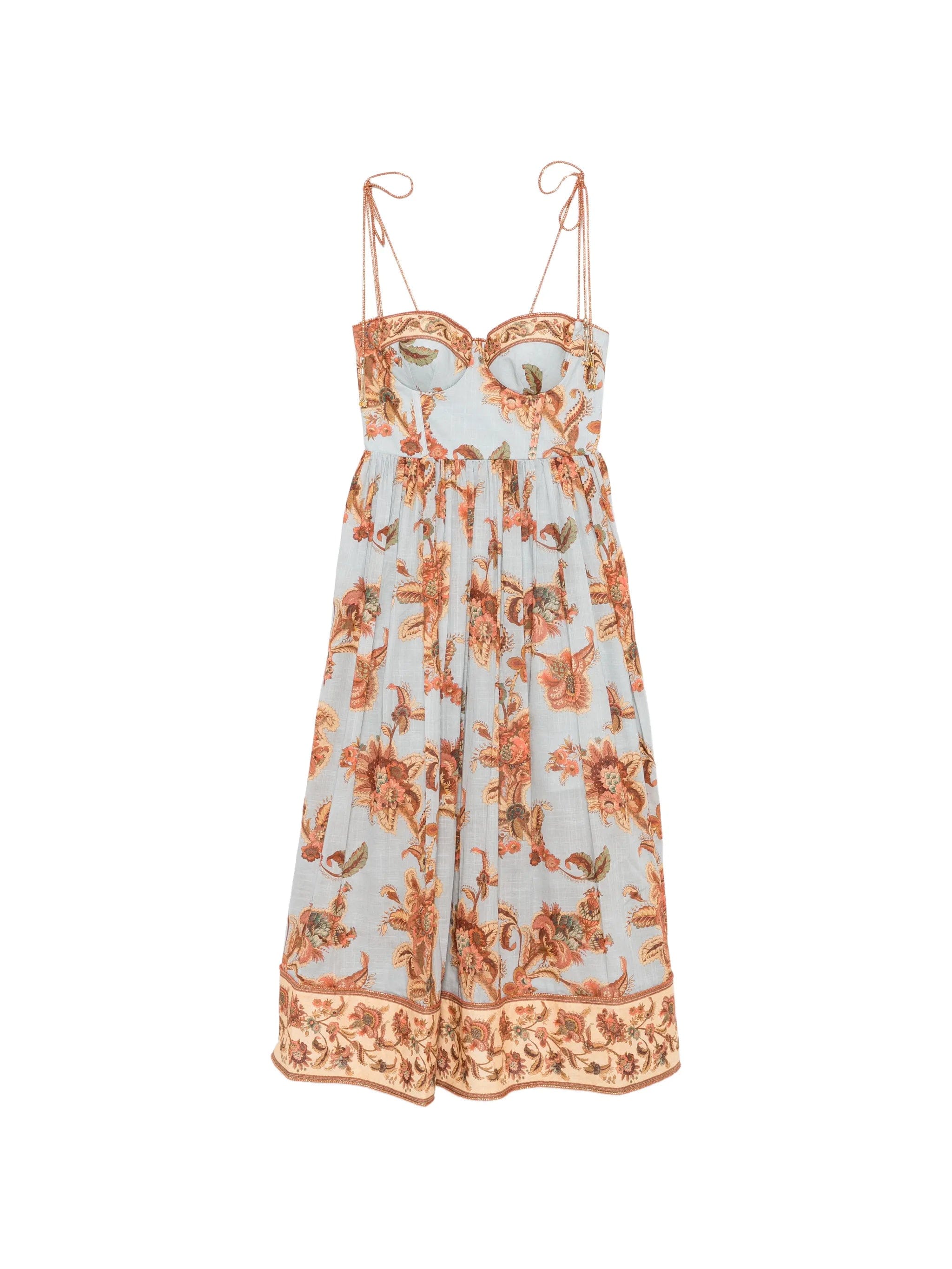 Zimmermann Aster floral - print corset midi dress