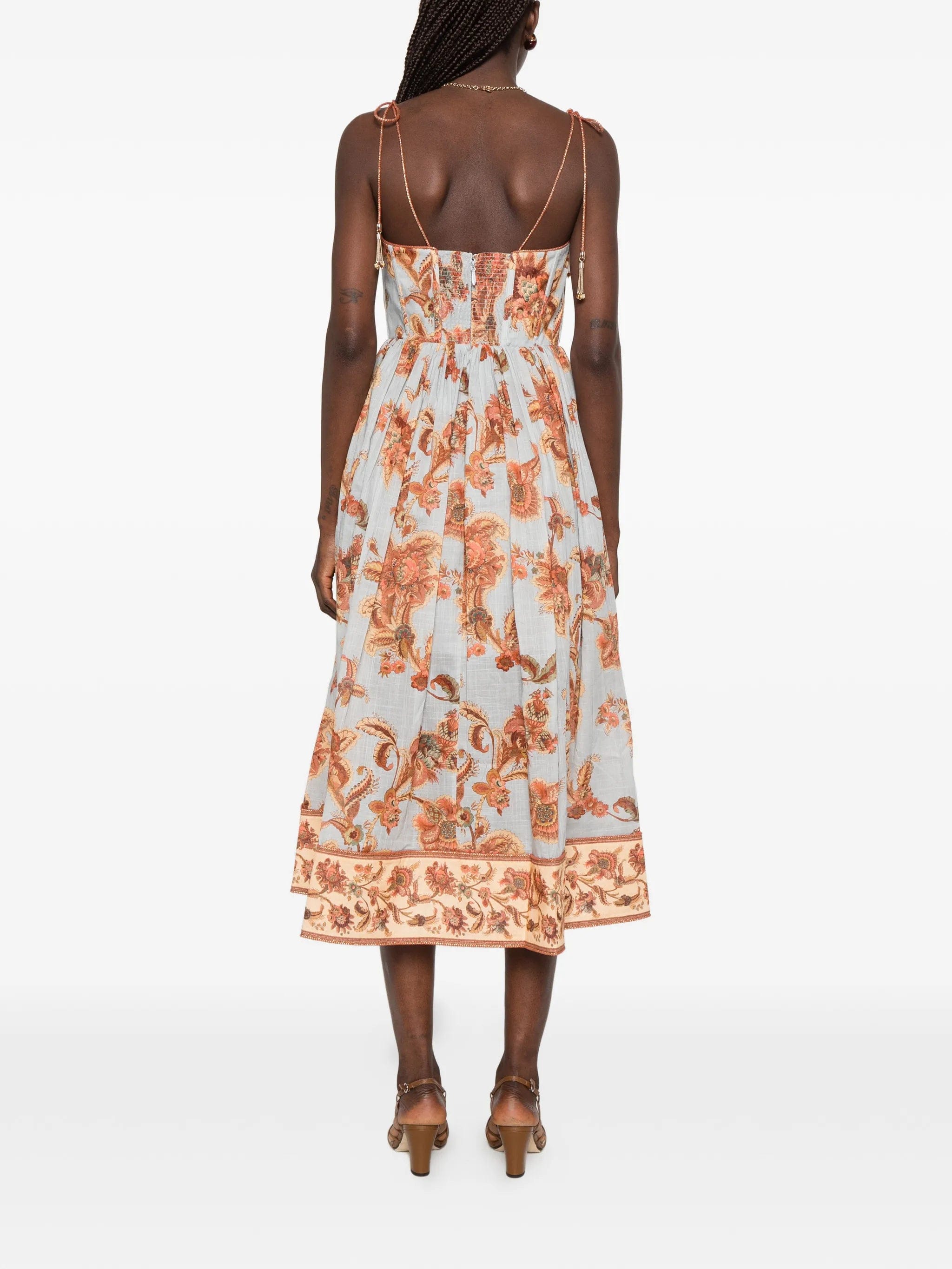 Zimmermann Aster floral - print corset midi dress