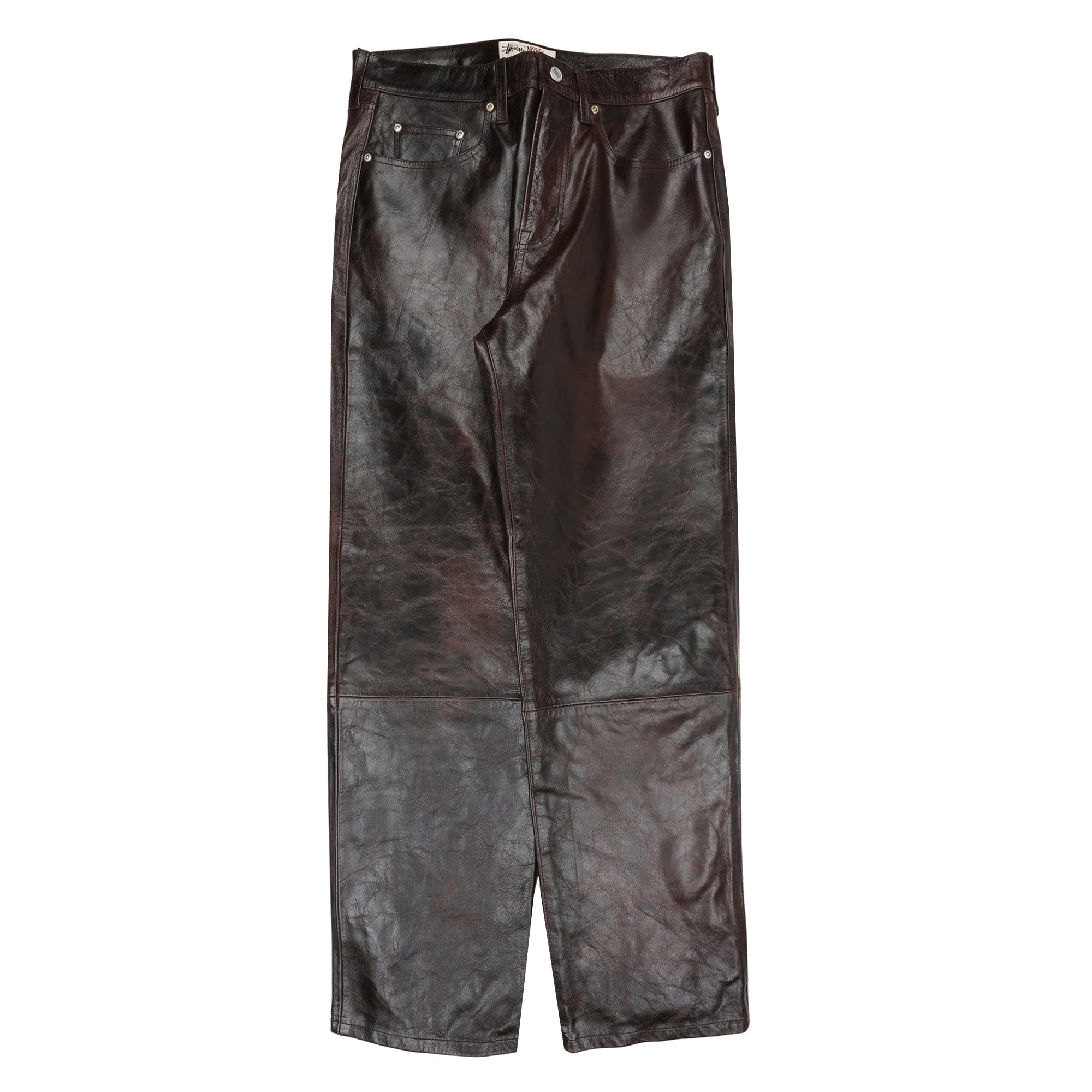 STÜSSY New Classic Jeans Leather - Dark Brown