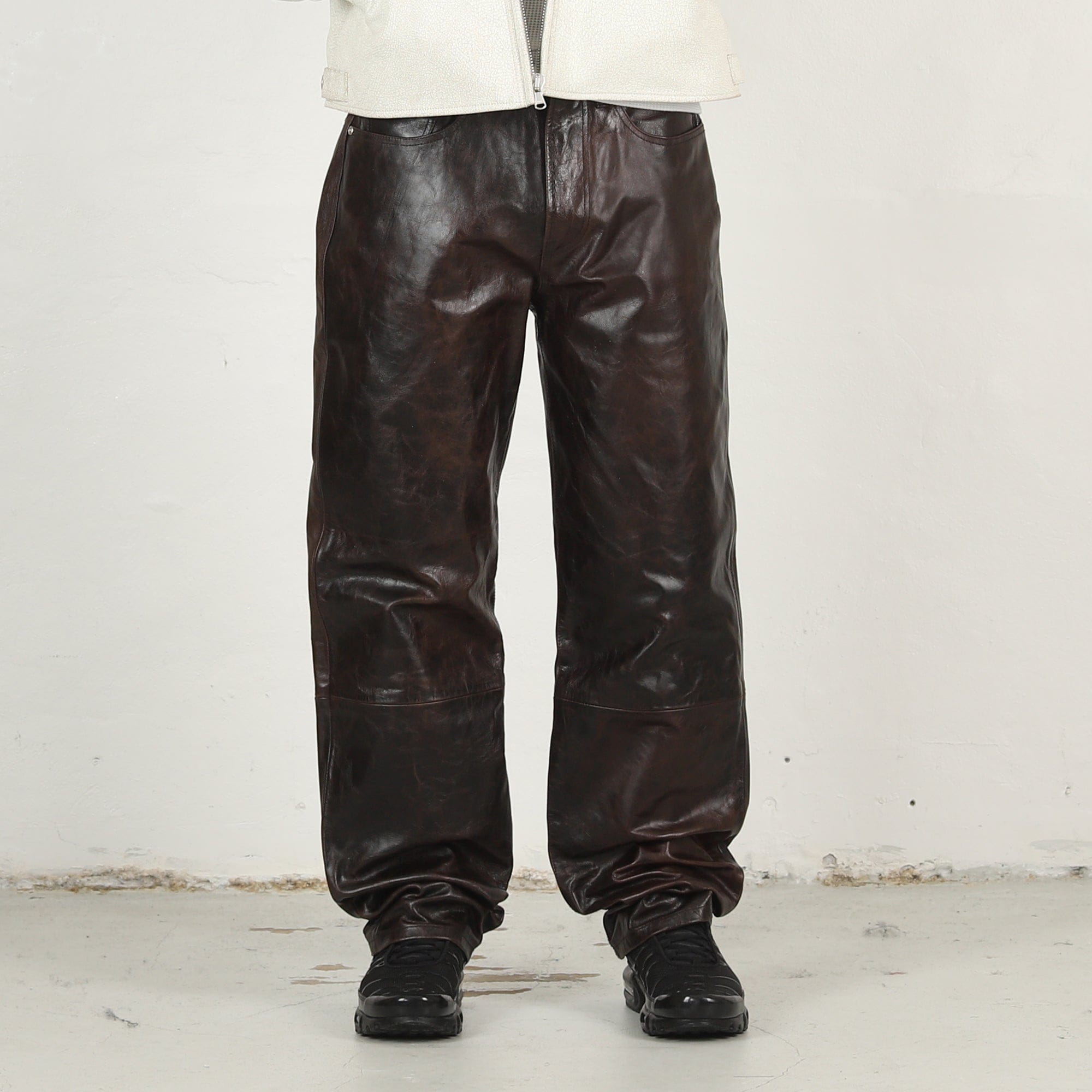 STÜSSY New Classic Jeans Leather - Dark Brown