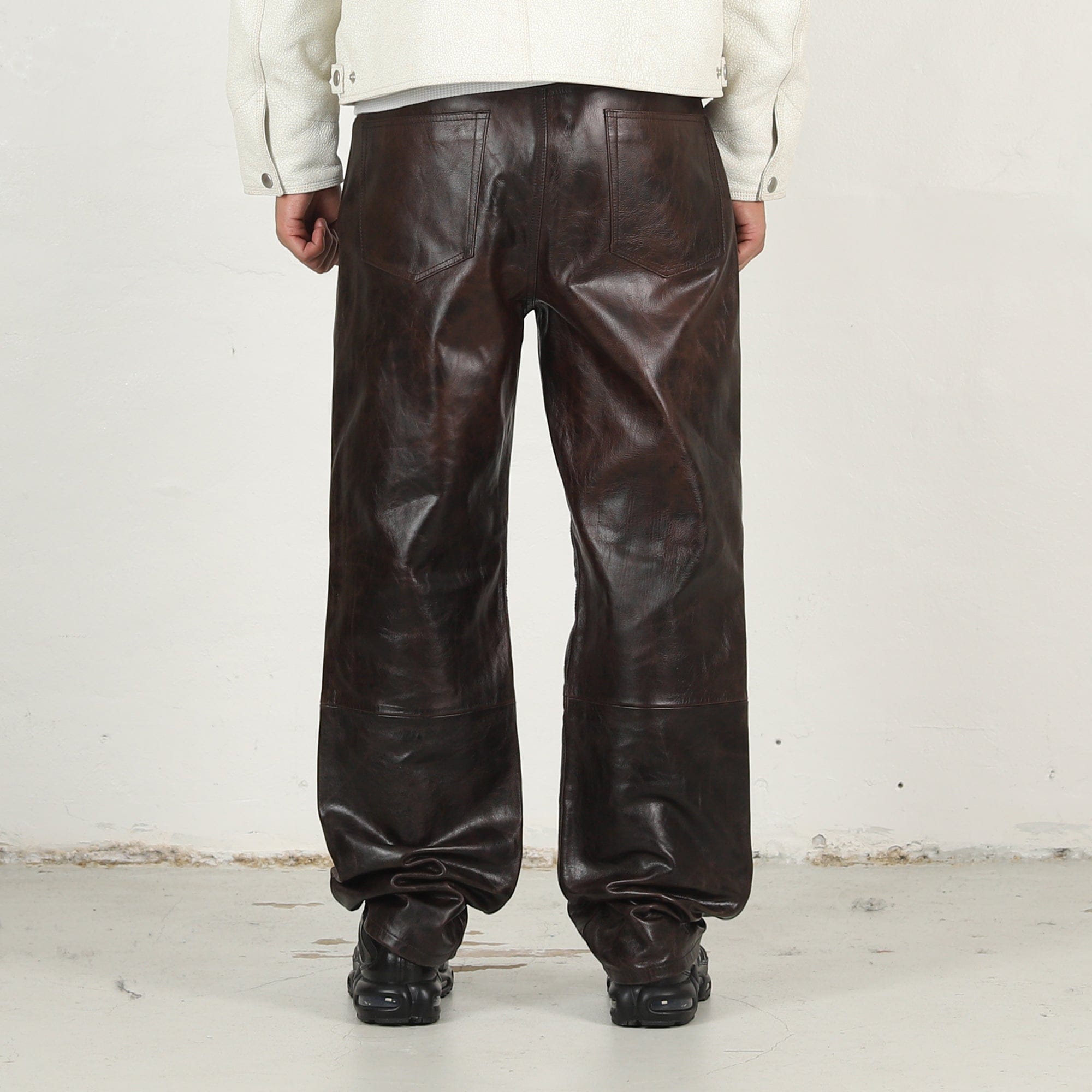 STÜSSY New Classic Jeans Leather - Dark Brown