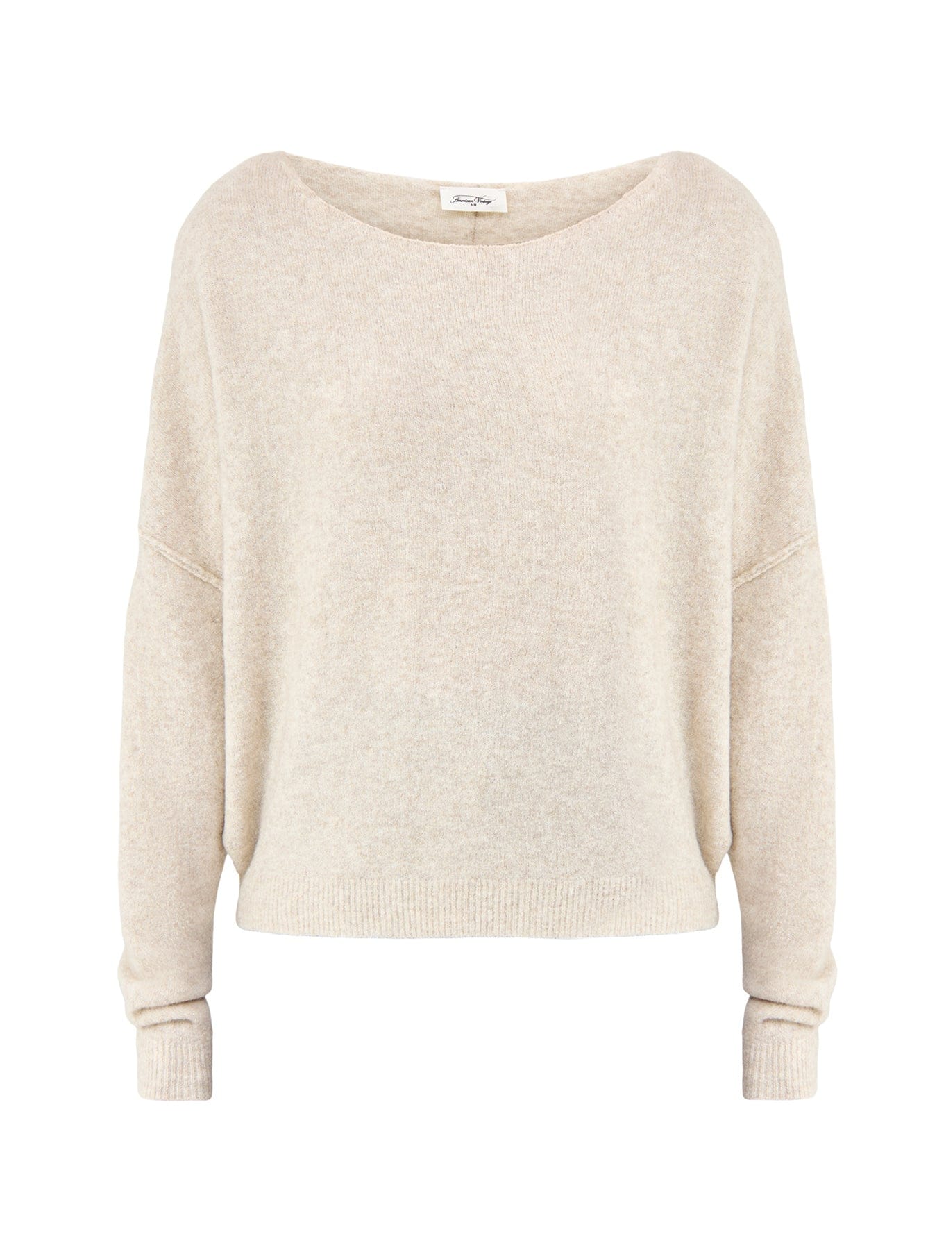 American Vintage Damsville Boat Neck T - Shirt Cream
