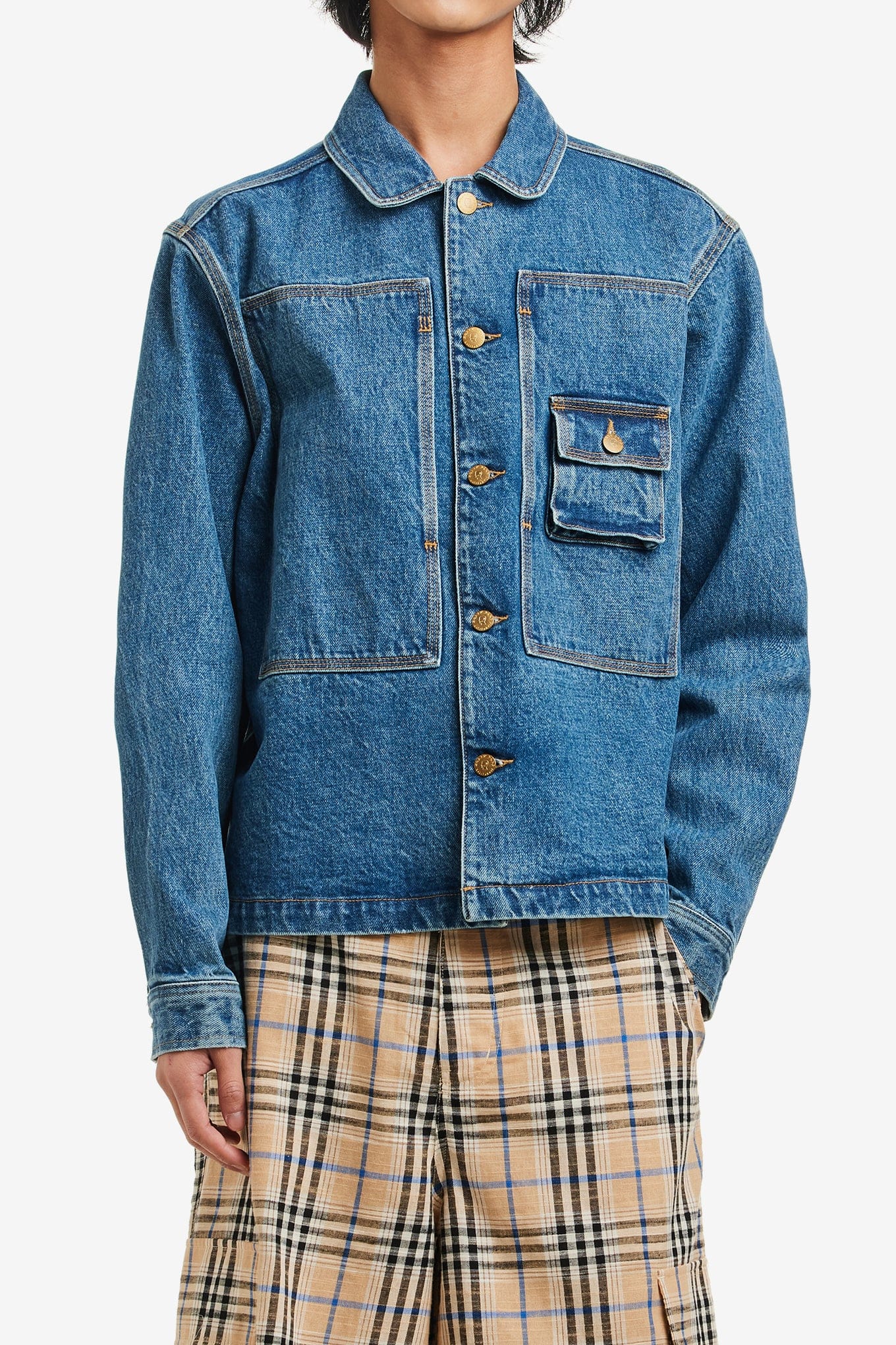 Brain Dead SELVEDGE DENIM 37 WORK SHIRT