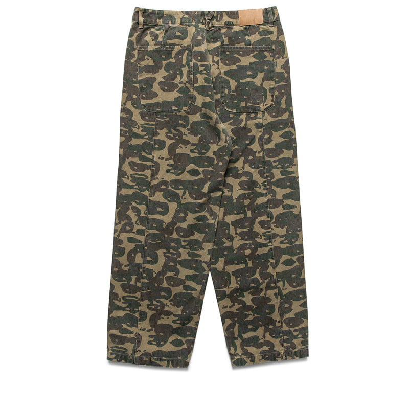 Kidsuper Face Camo Wide Leg Jean - Dark Green