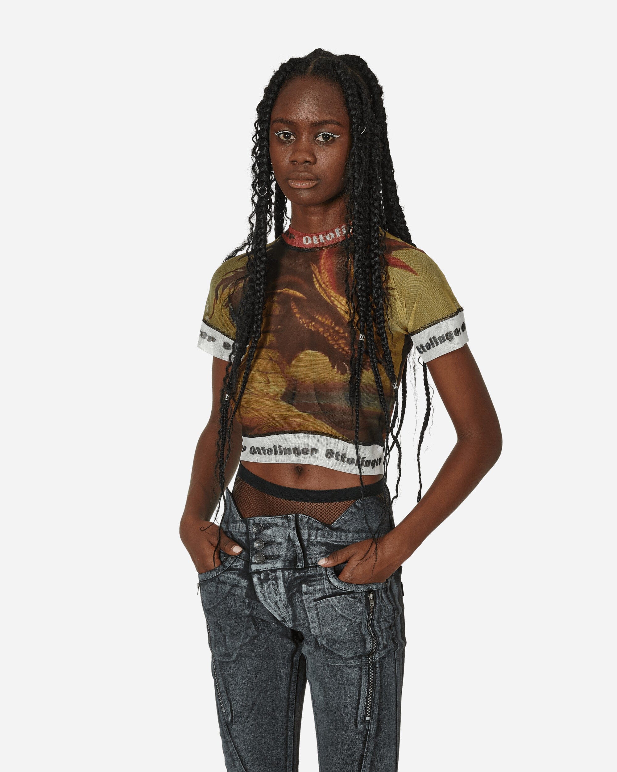 Ottolinger Slam Jam Mesh T - Shirt Mustard