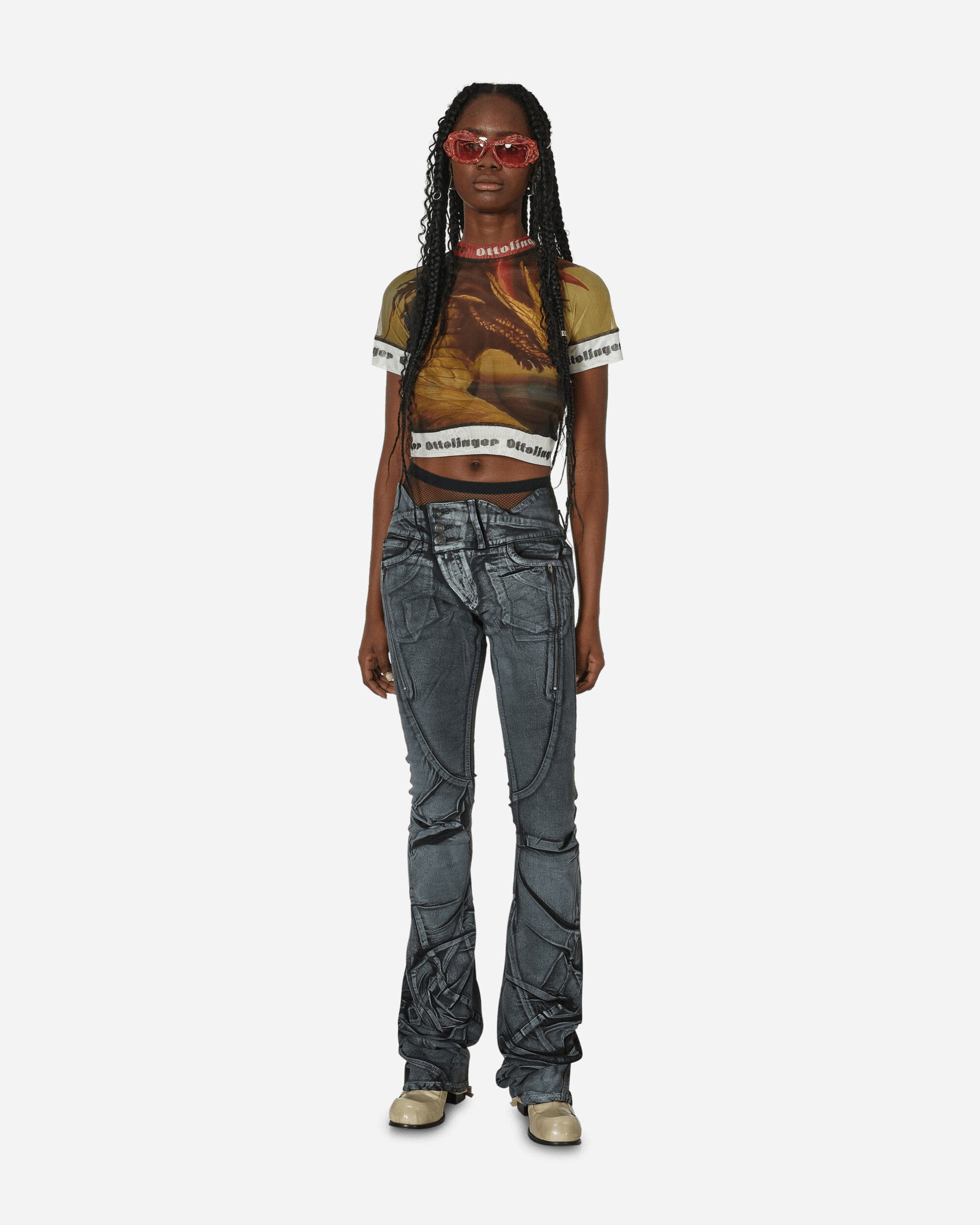 Ottolinger Slam Jam Mesh T - Shirt Mustard