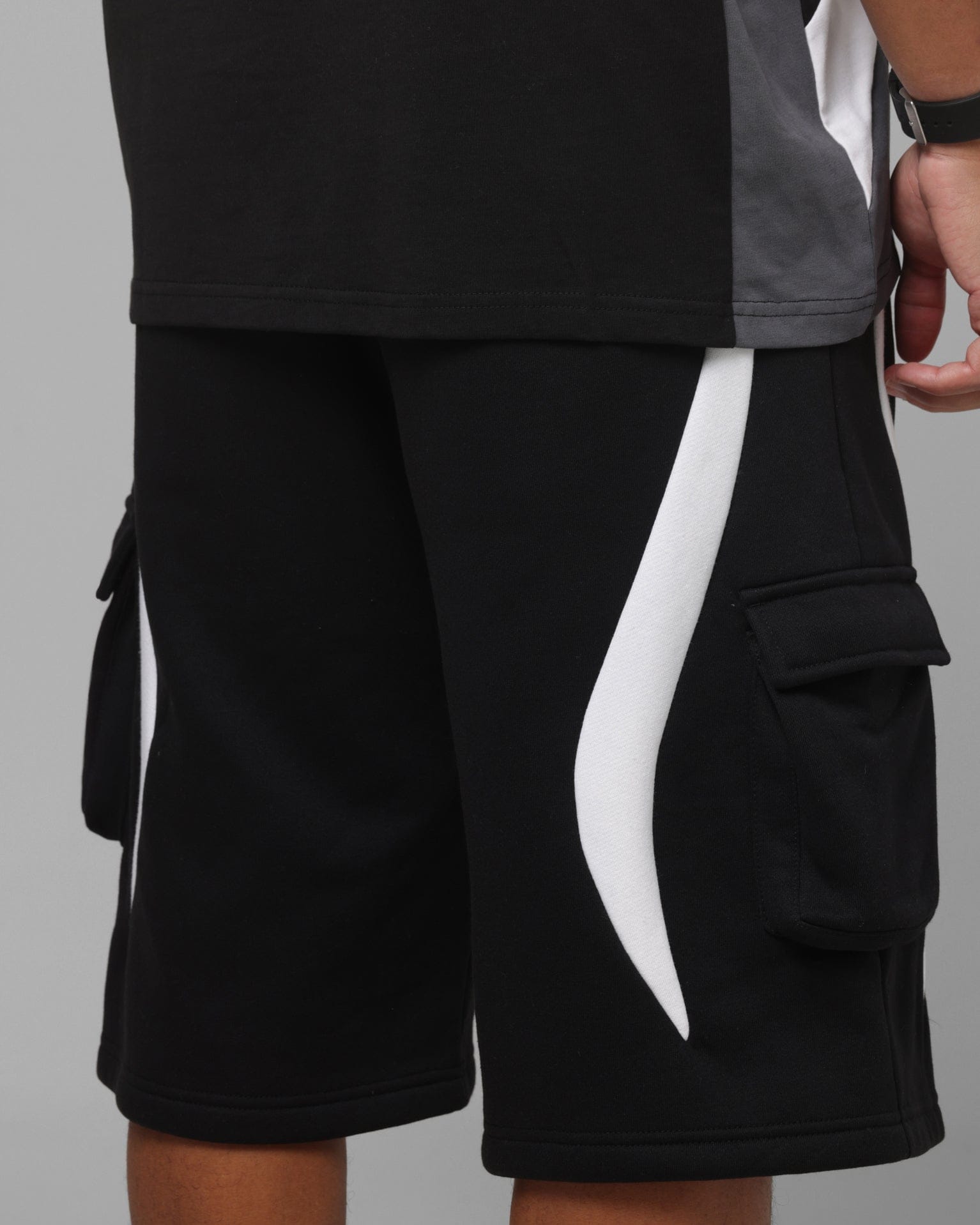Loiter Hybrid Tek Cargo Shorts Black