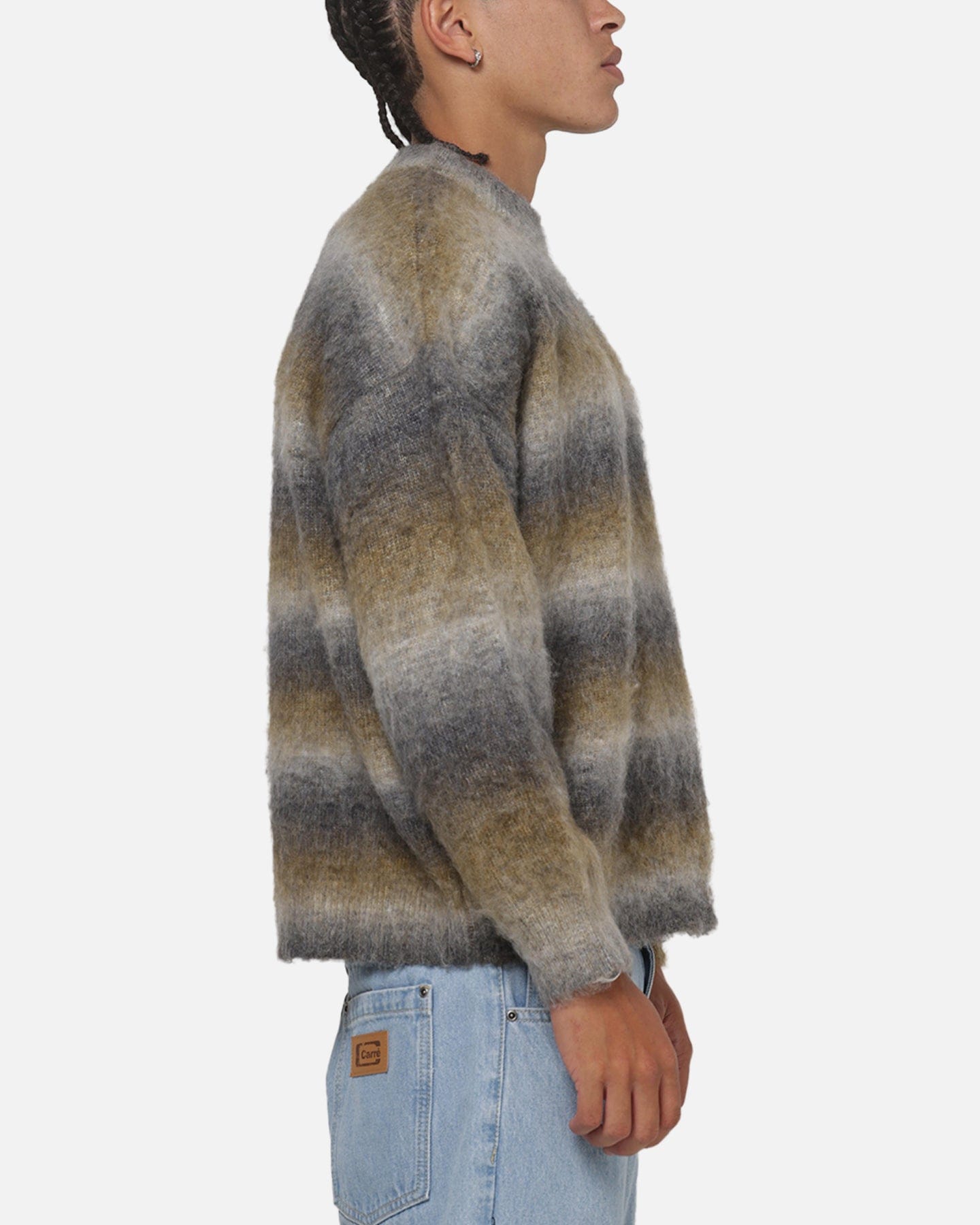 Carre Ombre Knitted Jumper Brown Stripe