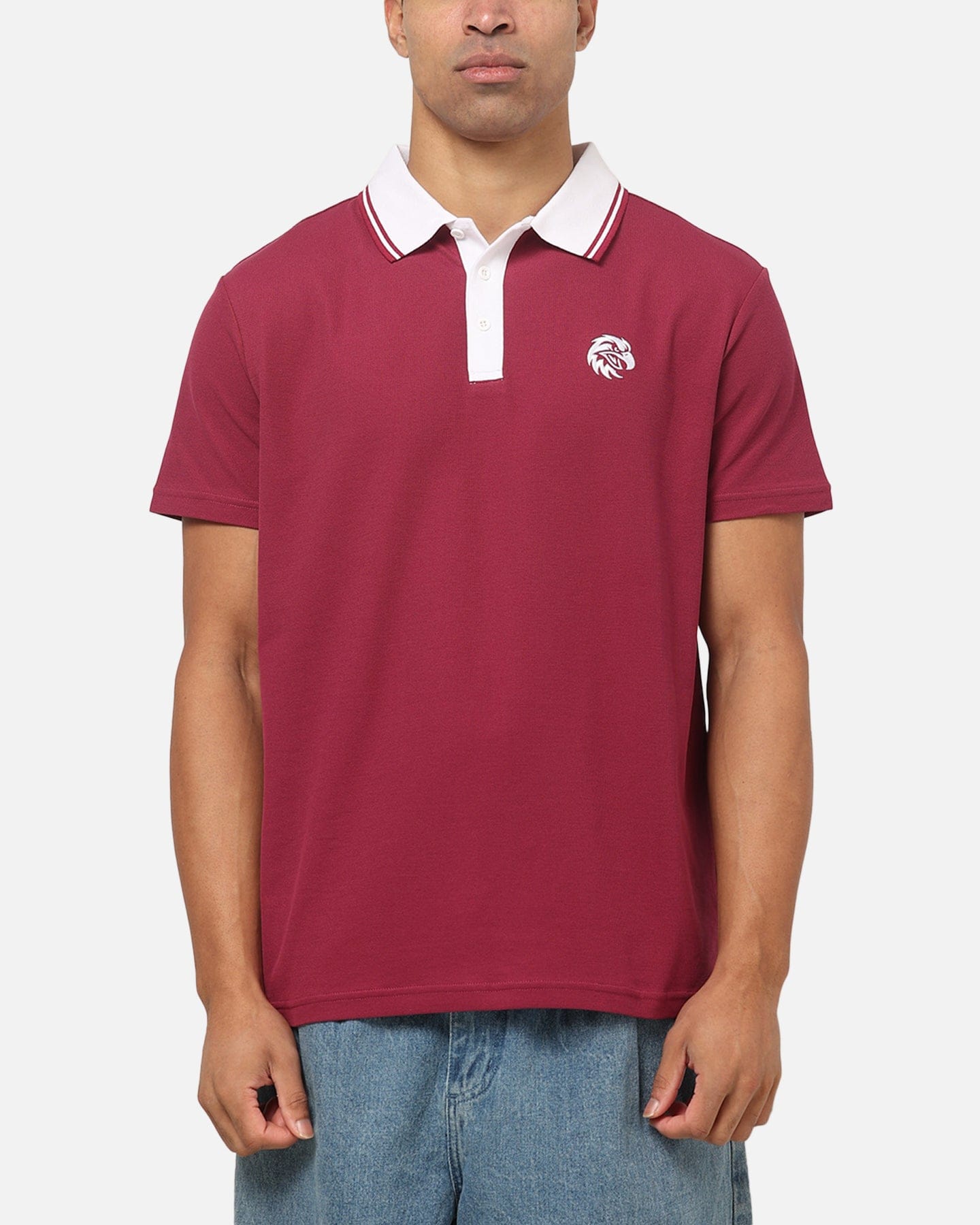 Bleacher Athletic Manly Warringah Sea Eagles NRL Adult Golf Polo T - Shirt Maroon