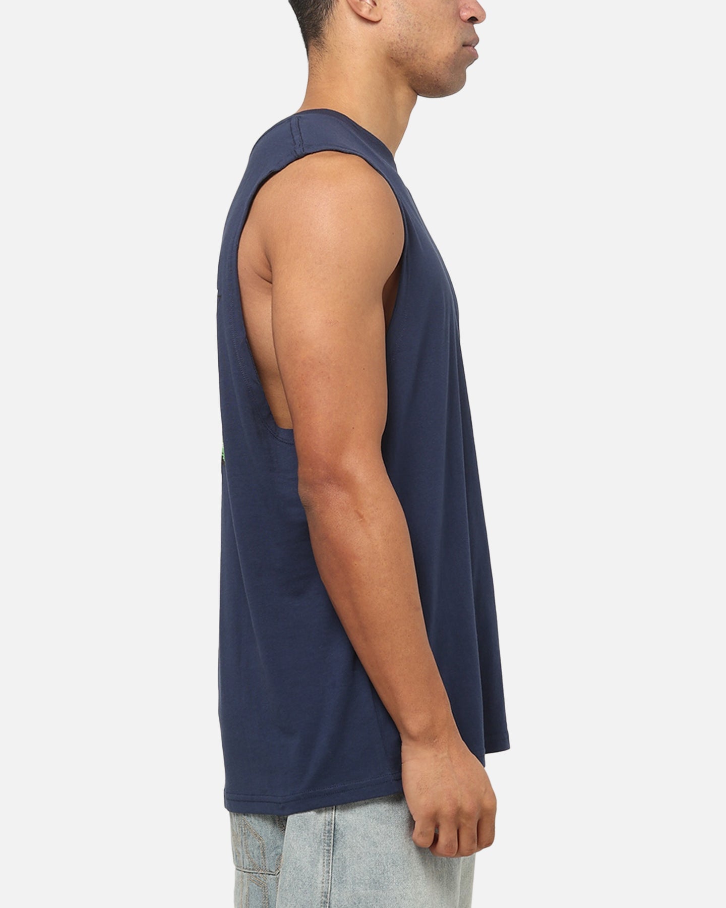 Bleacher Athletic Canberra Raiders NRL Adult Muscle T - Shirt Navy