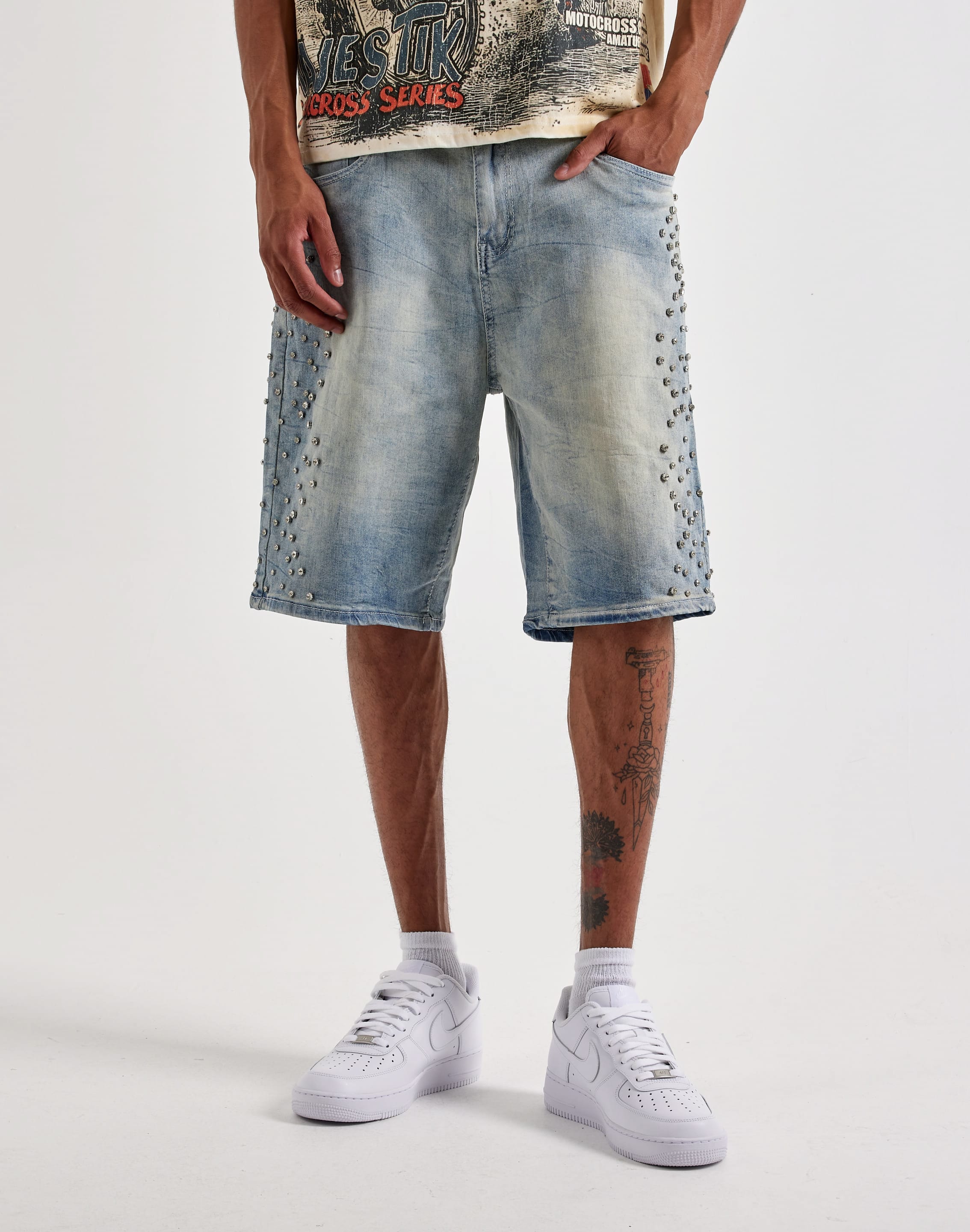Waimea Rhinestone Denim Shorts