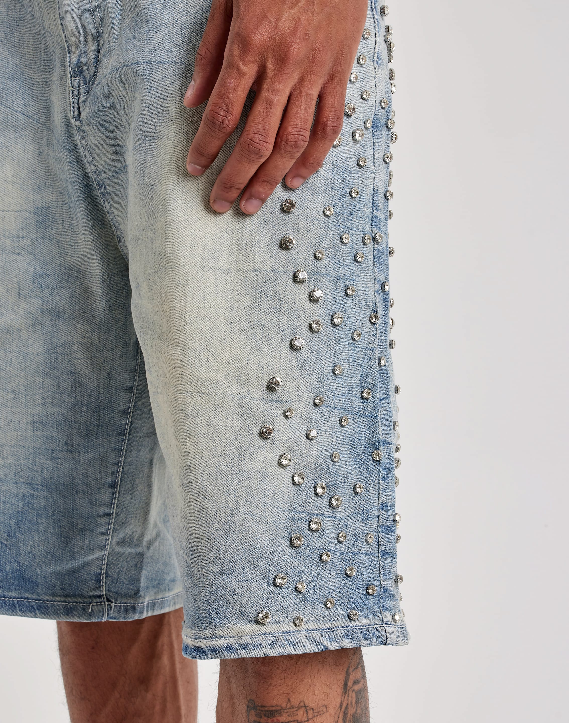 Waimea Rhinestone Denim Shorts