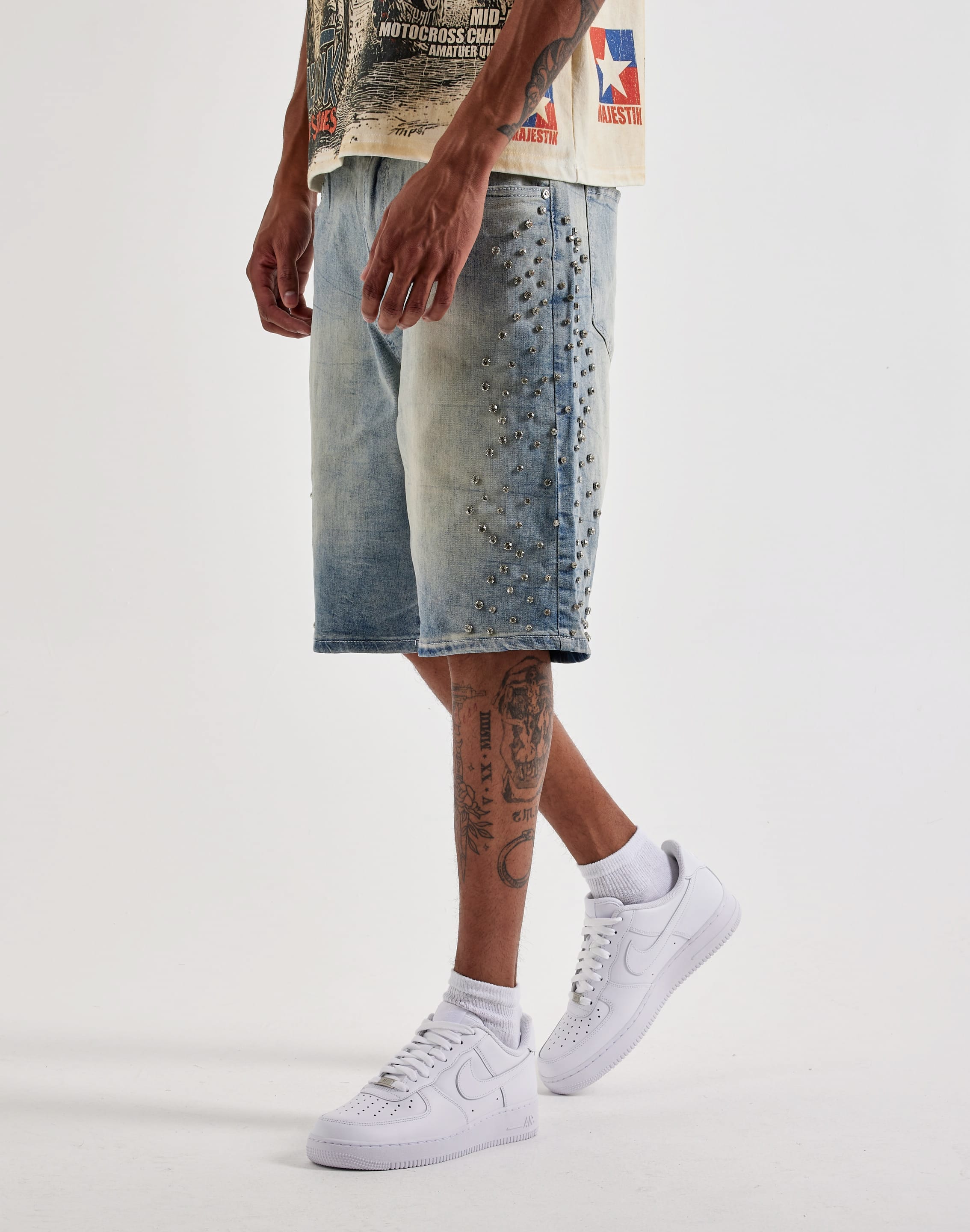 Waimea Rhinestone Denim Shorts