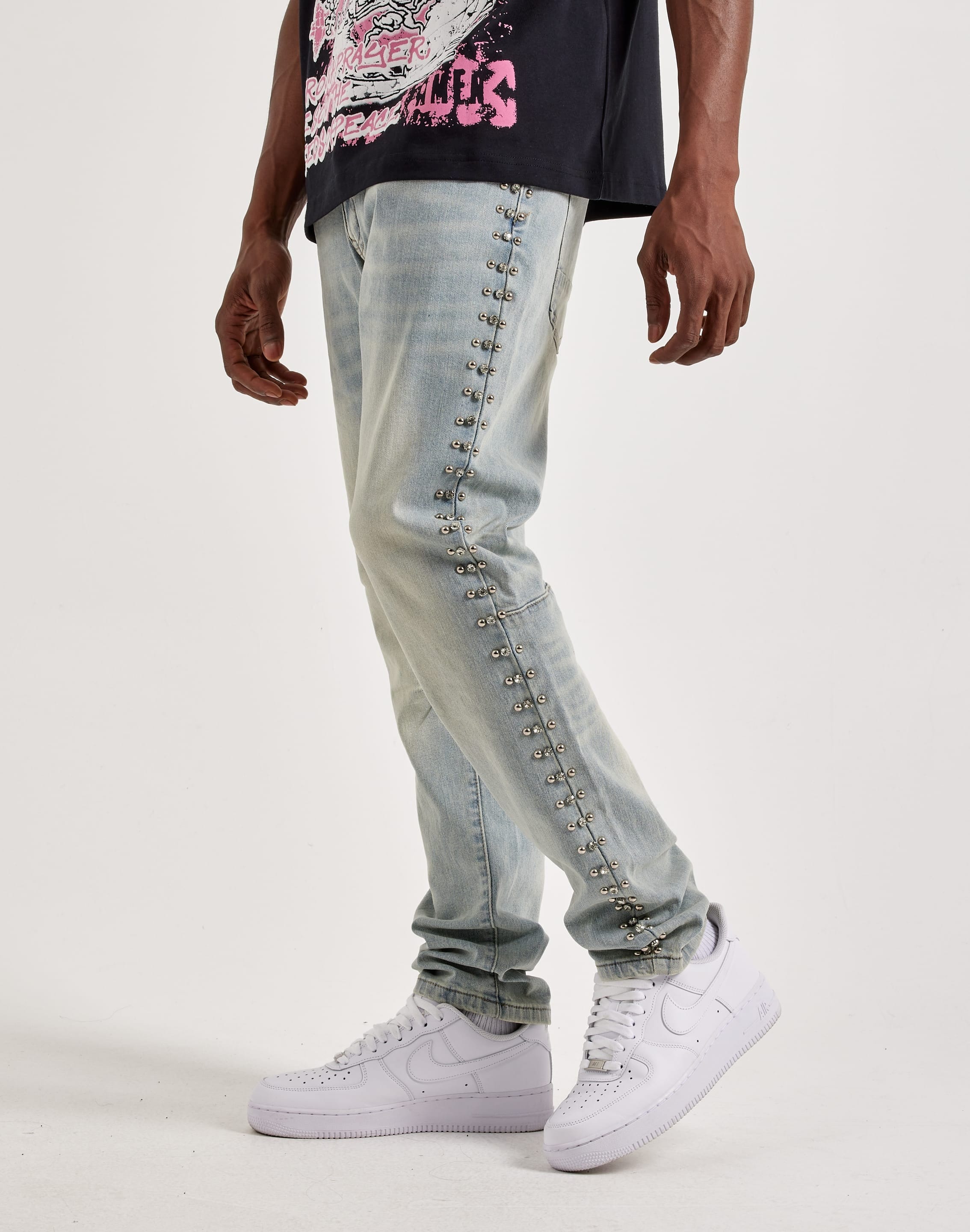 Kloud 9 Rhinestone Slim Denim Jeans