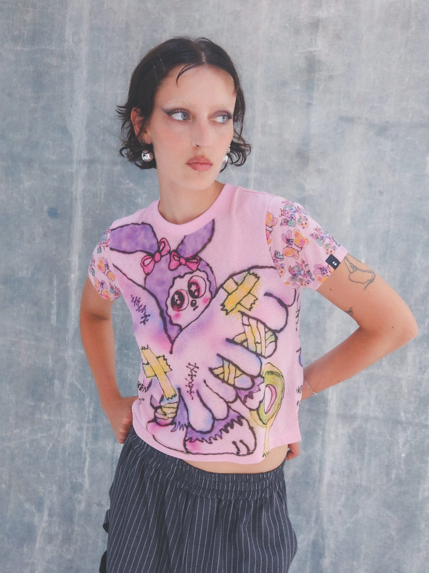 Lazy Oaf Broken Wings Fitted T - Shirt