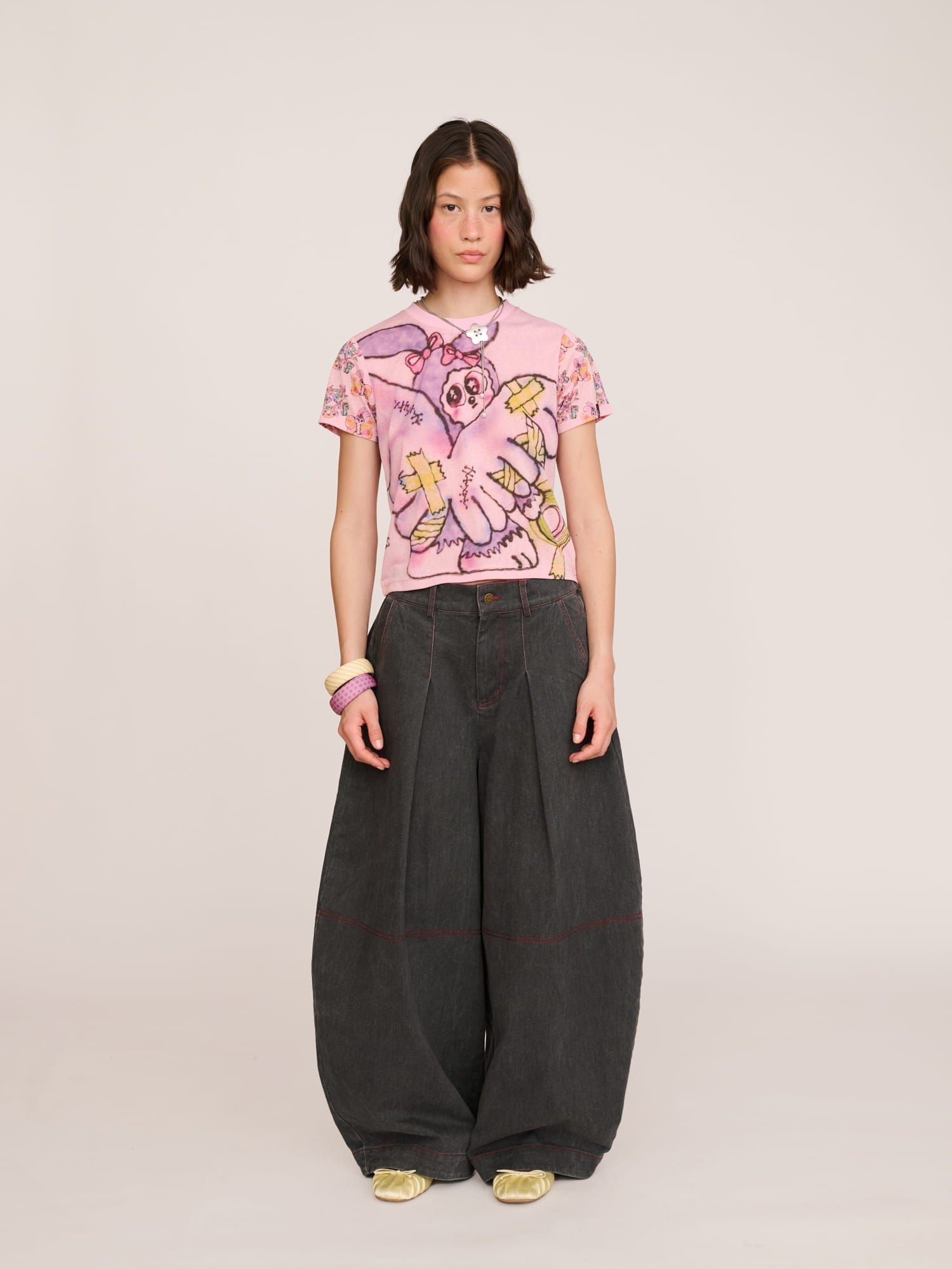 Lazy Oaf Broken Wings Fitted T - Shirt