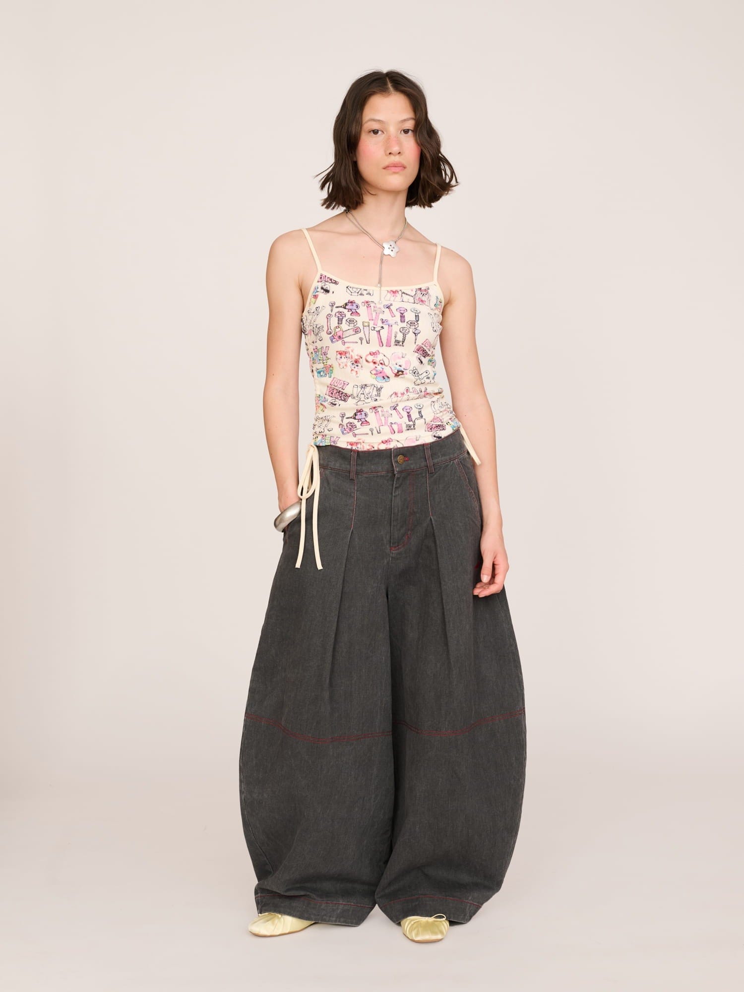 Lazy Oaf Not Perfect Ruched Vest