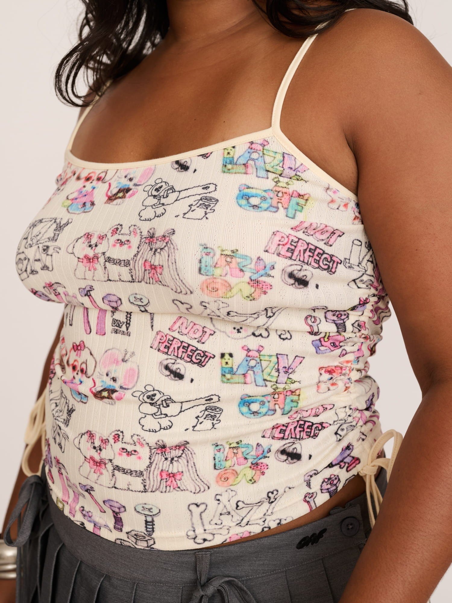 Lazy Oaf Not Perfect Ruched Vest