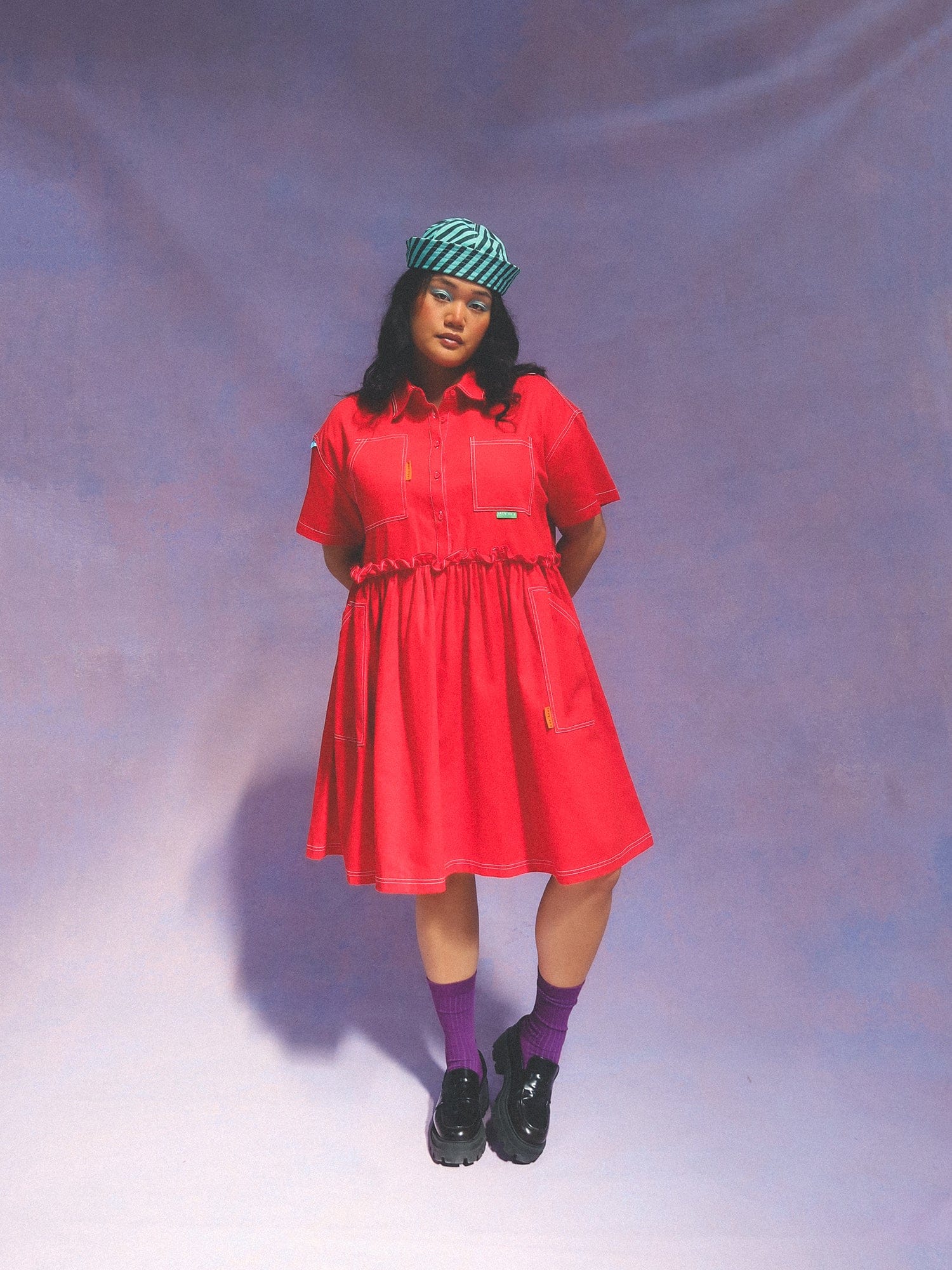 Lazy Oaf Multi Tab Midi Dress