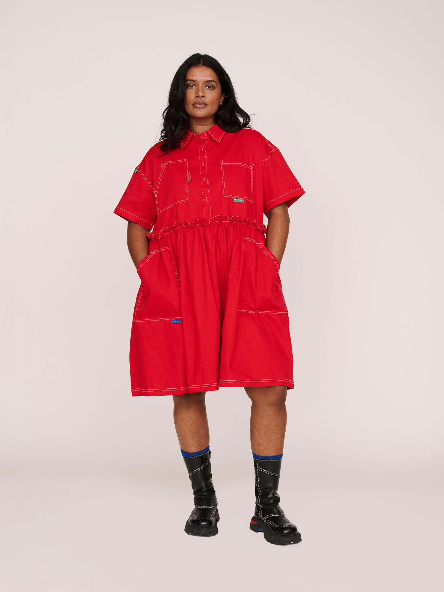 Lazy Oaf Multi Tab Midi Dress