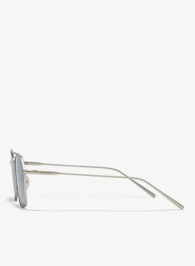 30Sundays FIGARO,Men Sunglasses, Aviator Sunglasses, UV Protection: UV400 (Silver,Blue) for Men | Best Price UAE