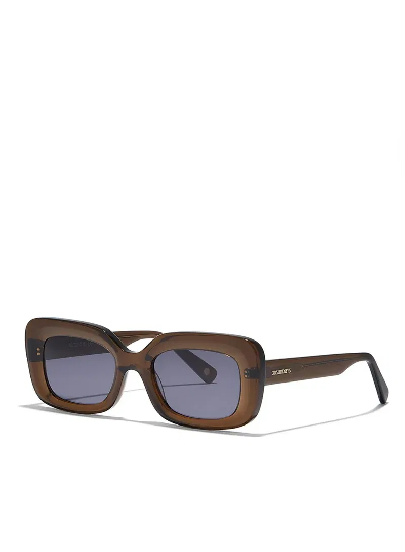 30Sundays SUNDOWN Women's Sunglasses, Brown/Blue for Women | Best Price UAE