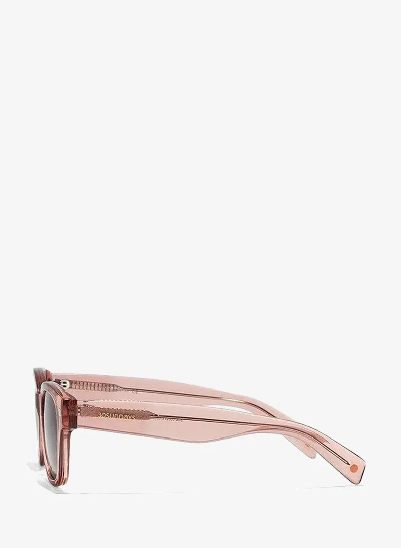 30Sundays CANYON,Women Sunglasses, Square Sunglasses, UV Protection: UV400 (Pink,Brown) for Women | Best Price UAE