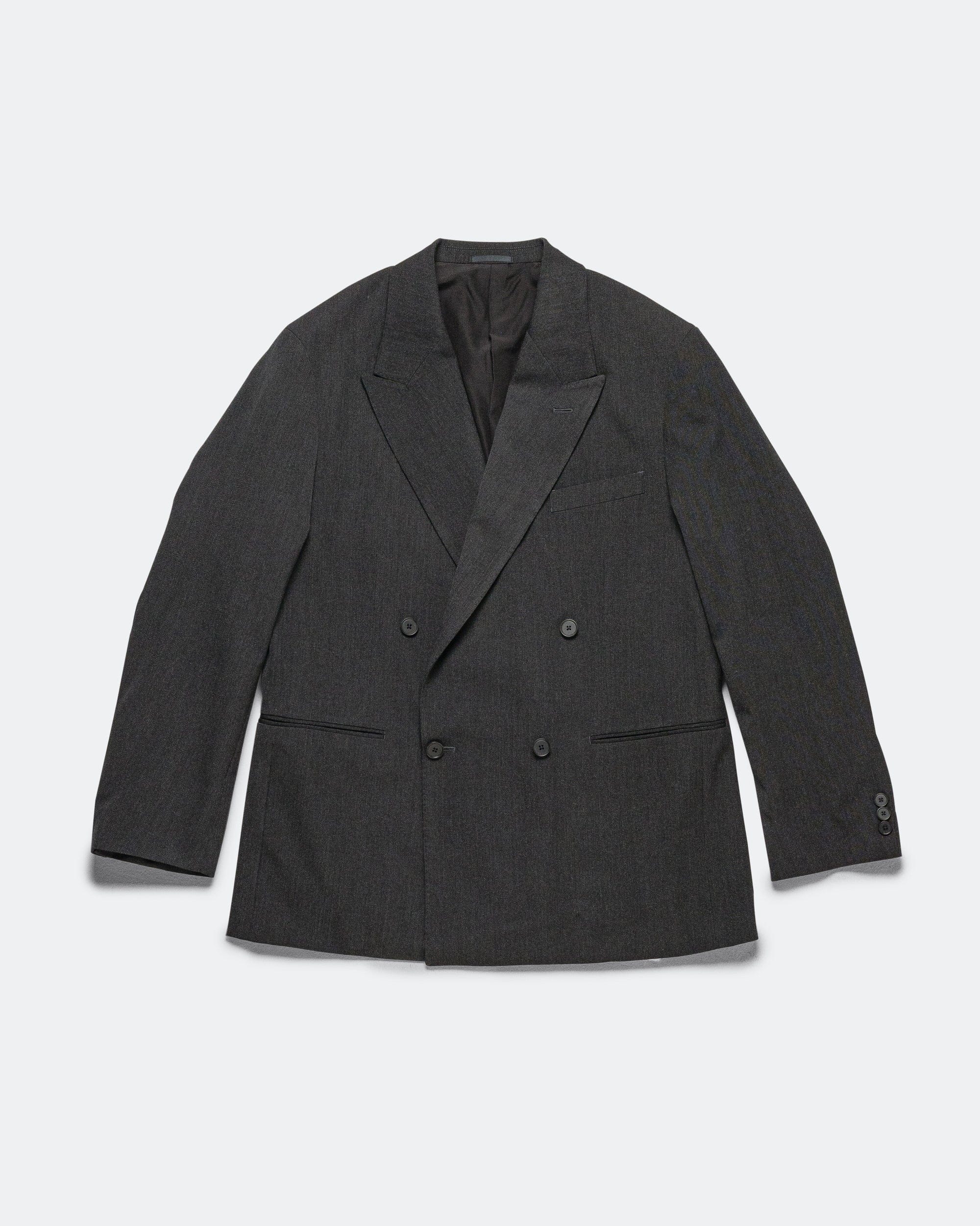A.presse Wool Double Breasted Jacket - Charcoal