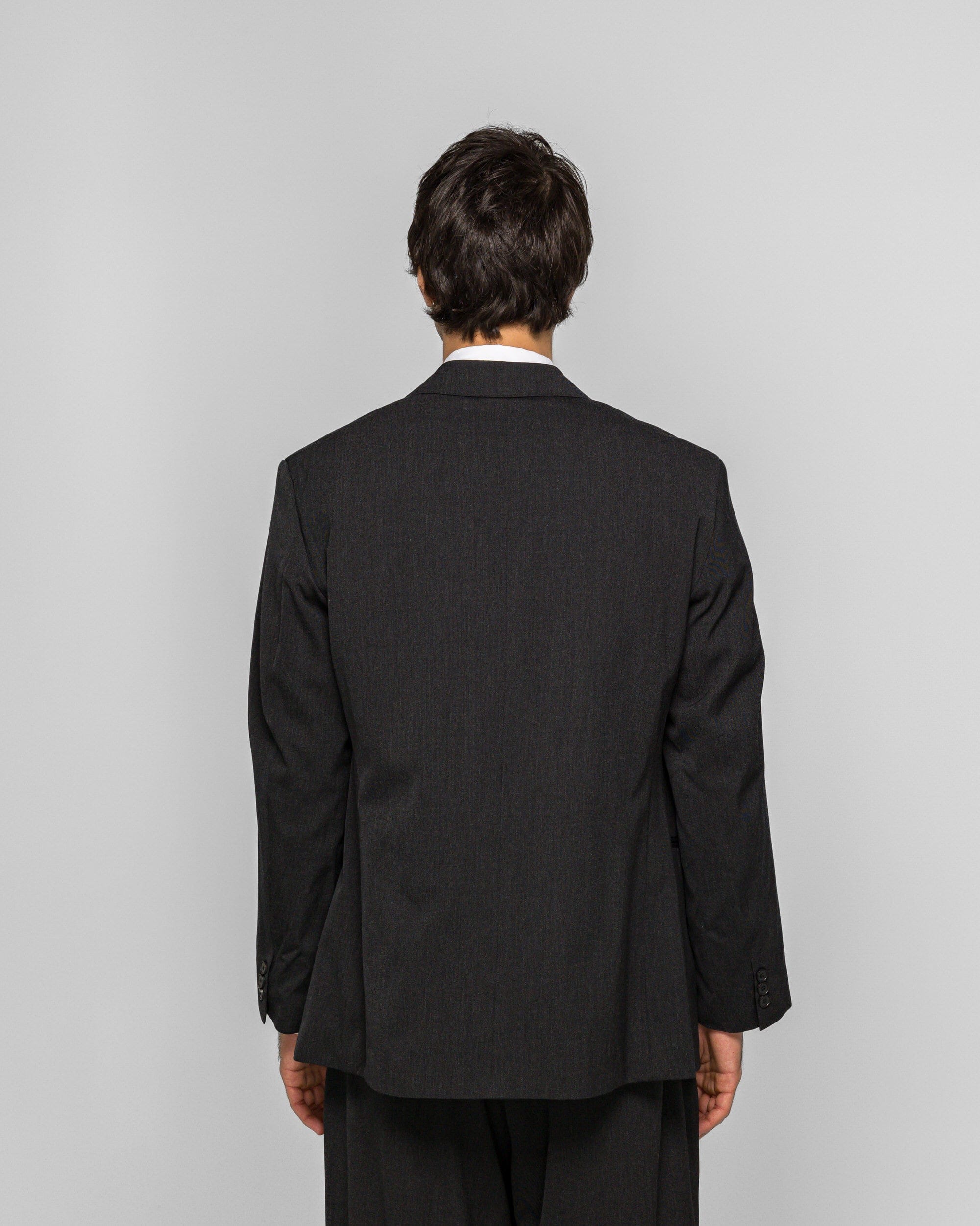 A.presse Wool Double Breasted Jacket - Charcoal