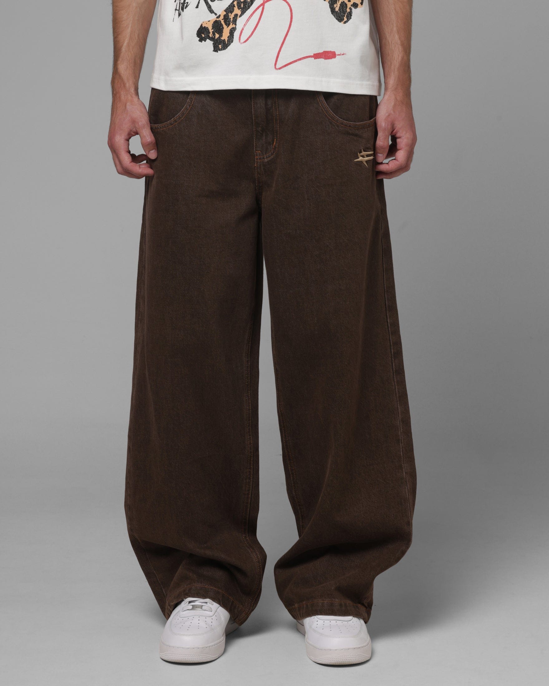 Loiter Star Born Selvedge Denim Jeans Brown