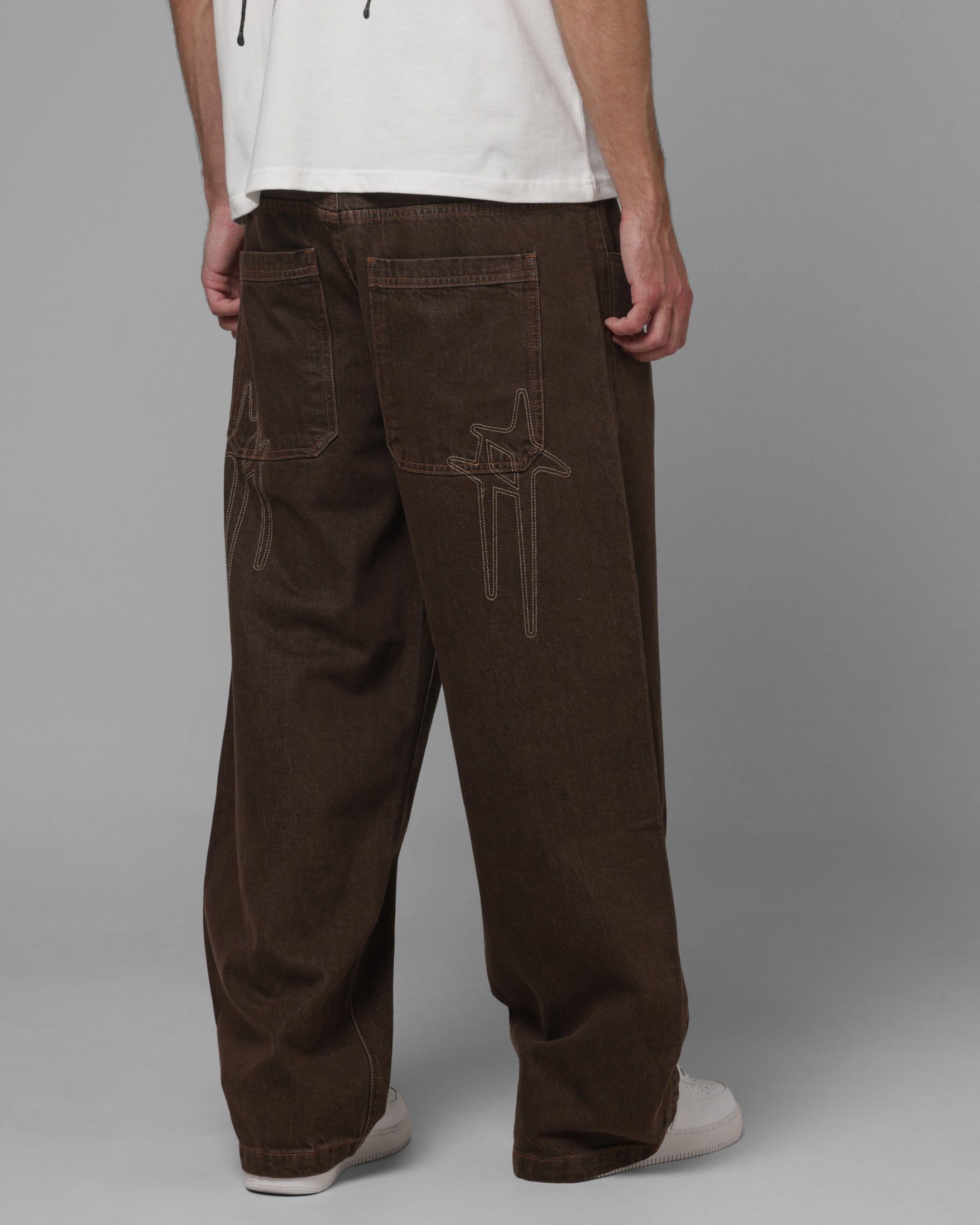 Loiter Star Born Selvedge Denim Jeans Brown