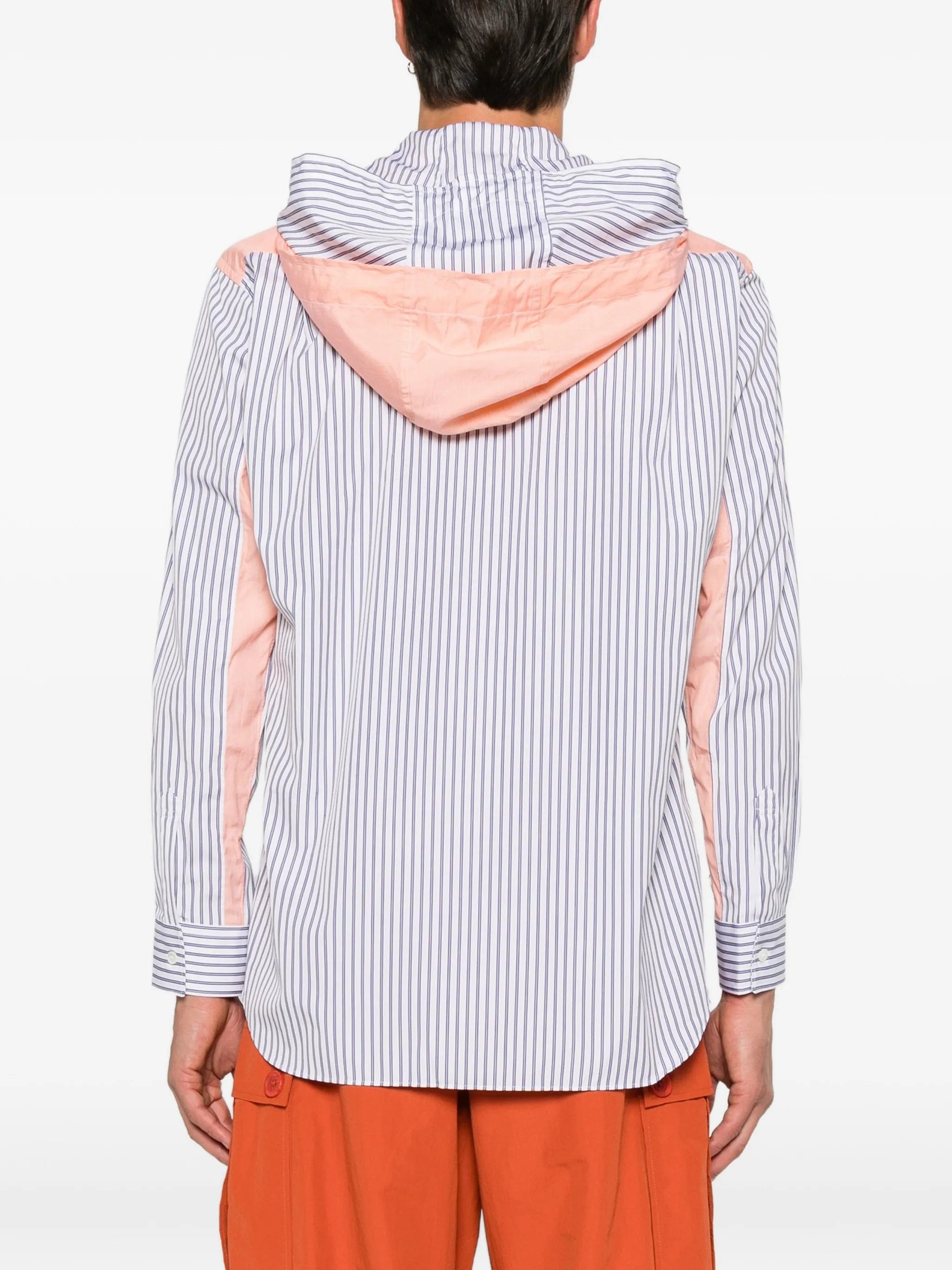 Comme des Garçons Shirt striped double - hood shirt