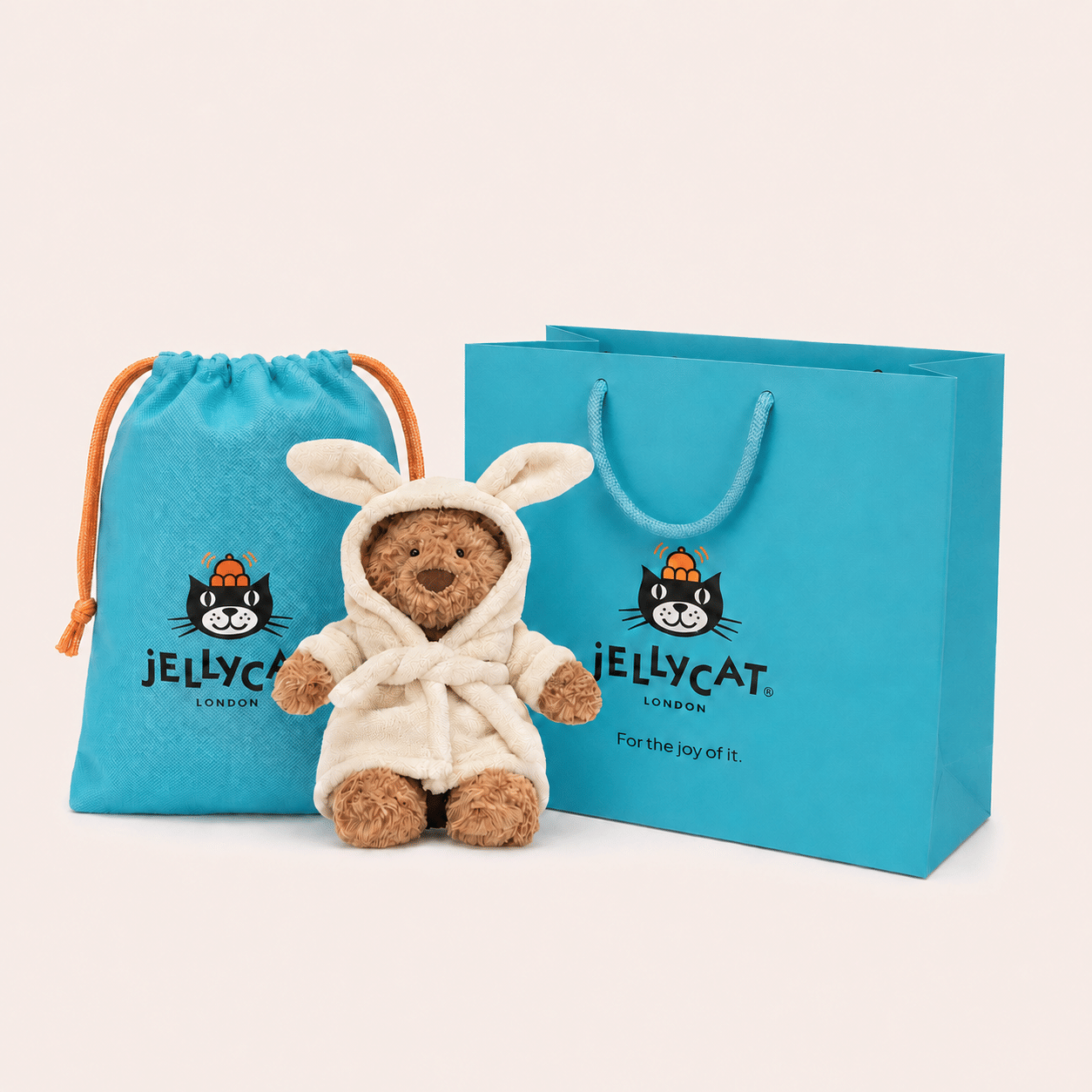 Jellycat Bartholomew Bear Bathrobe 26 cm Luxury Gift Set