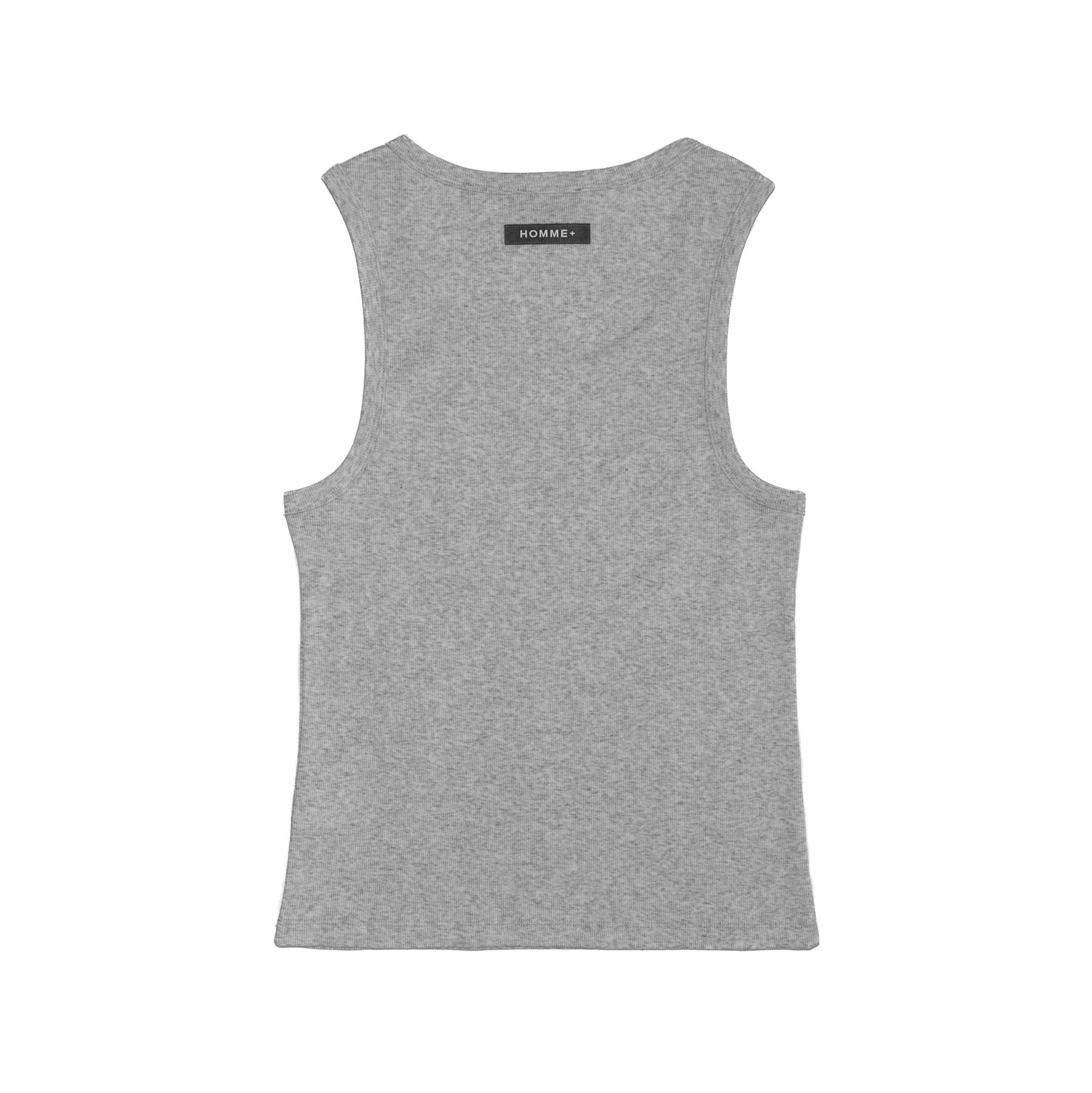 HOMME+ Embroidered Tank Top Header Grey