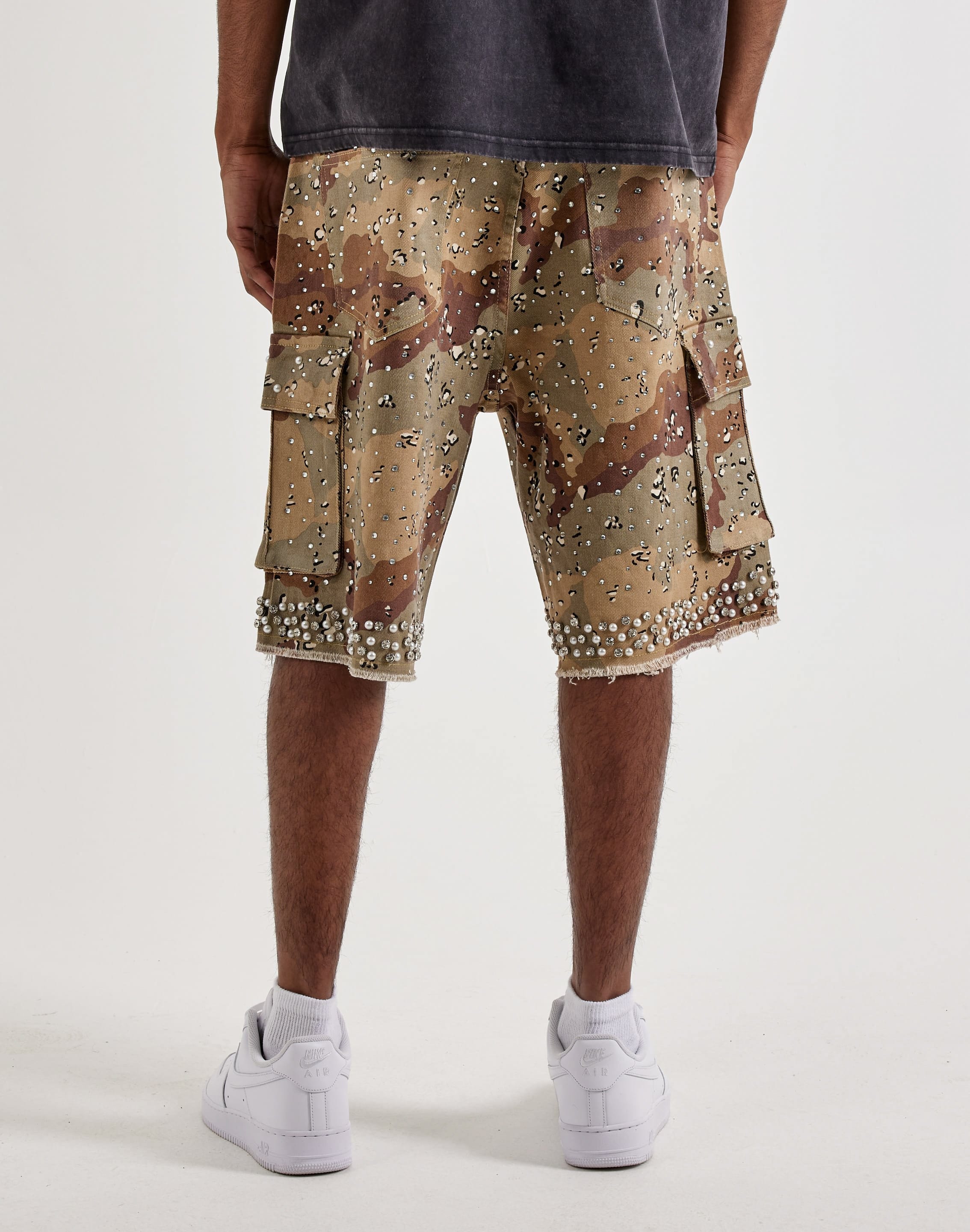 Waimea Rhinestone Pearl Cargo Shorts
