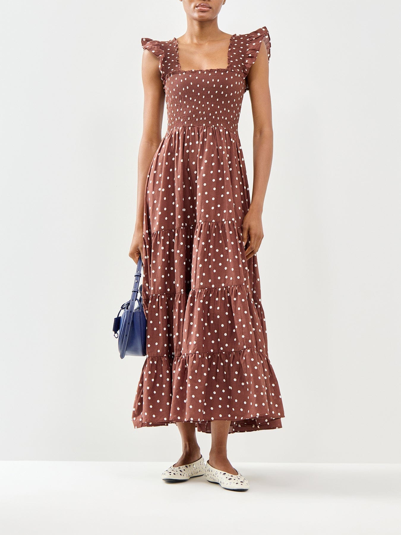 Rixo Kendall Midi Dress Brown