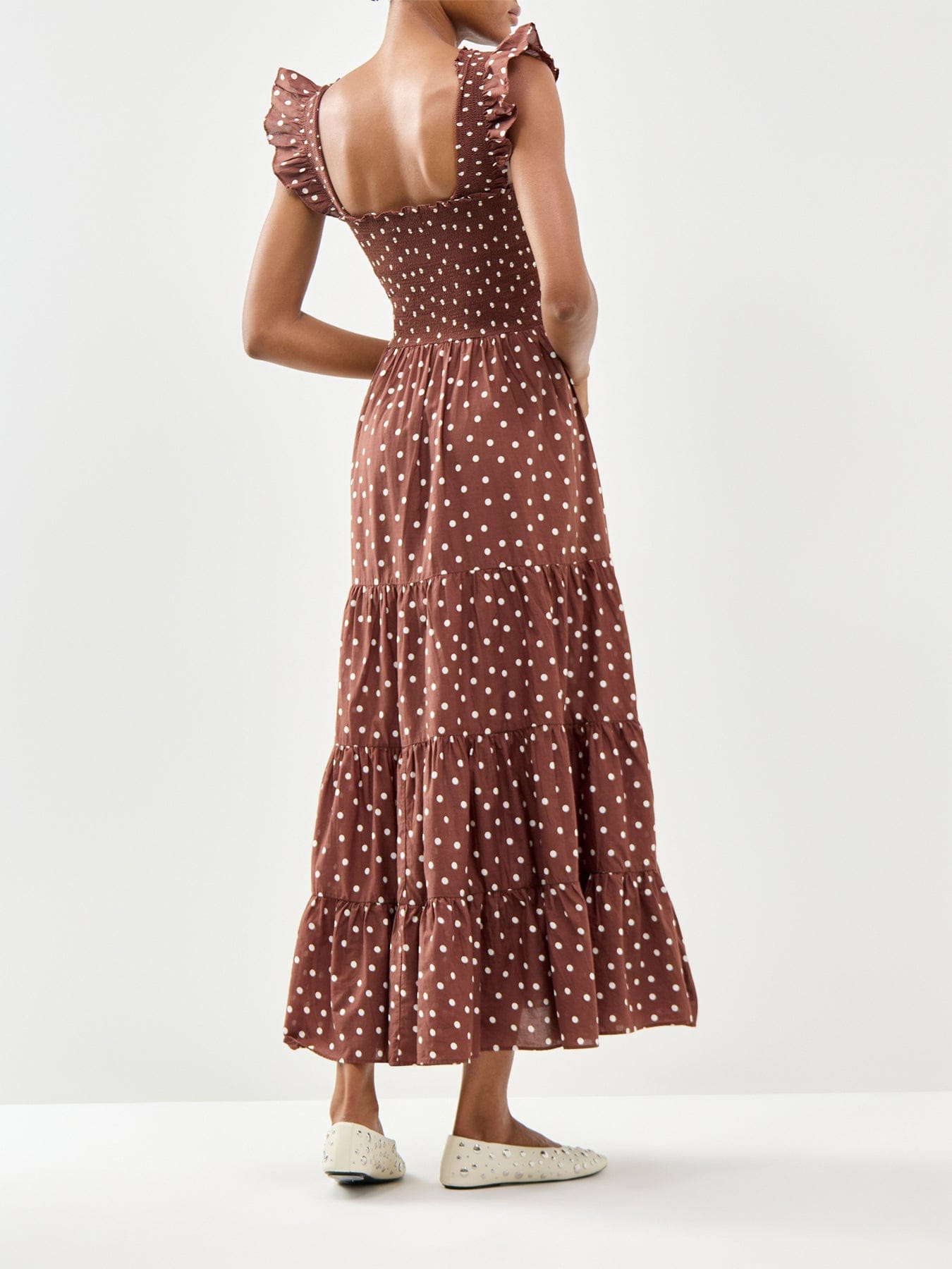 Rixo Kendall Midi Dress Brown