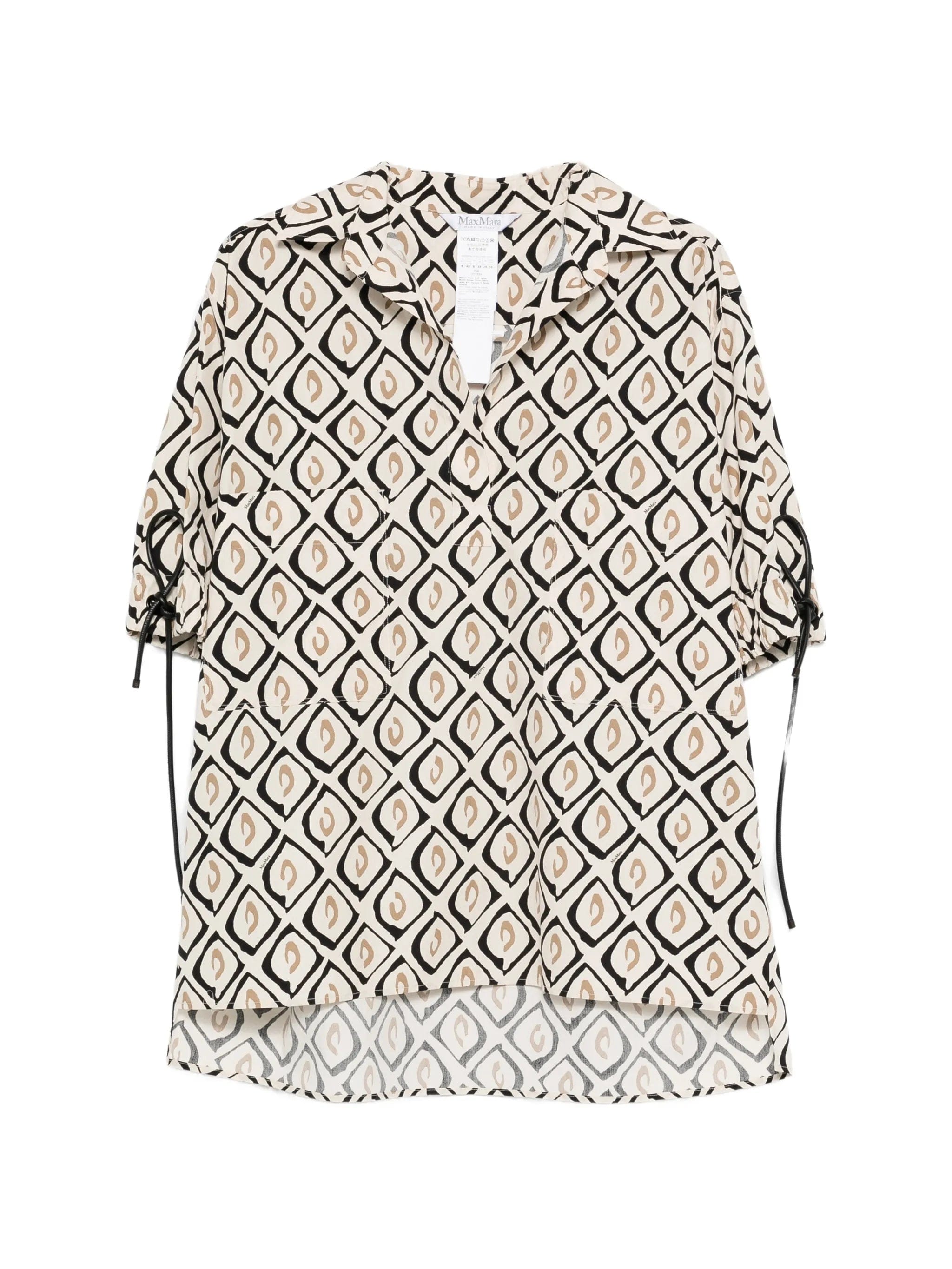 Max Mara Mxmecru tie - detail patterned blouse
