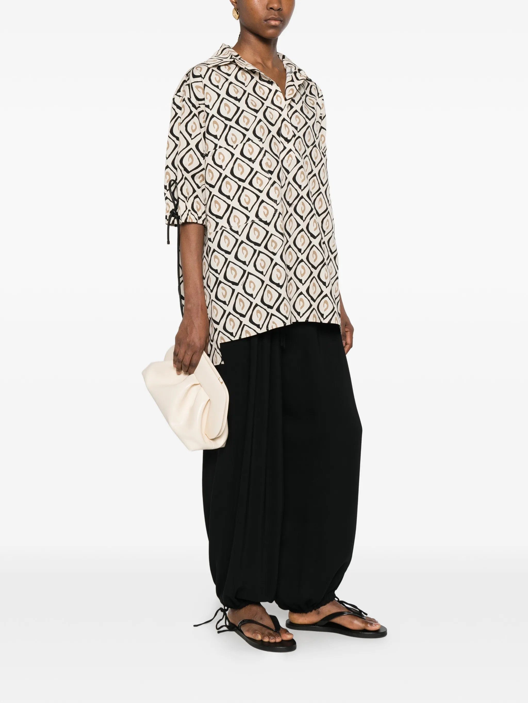 Max Mara Mxmecru tie - detail patterned blouse