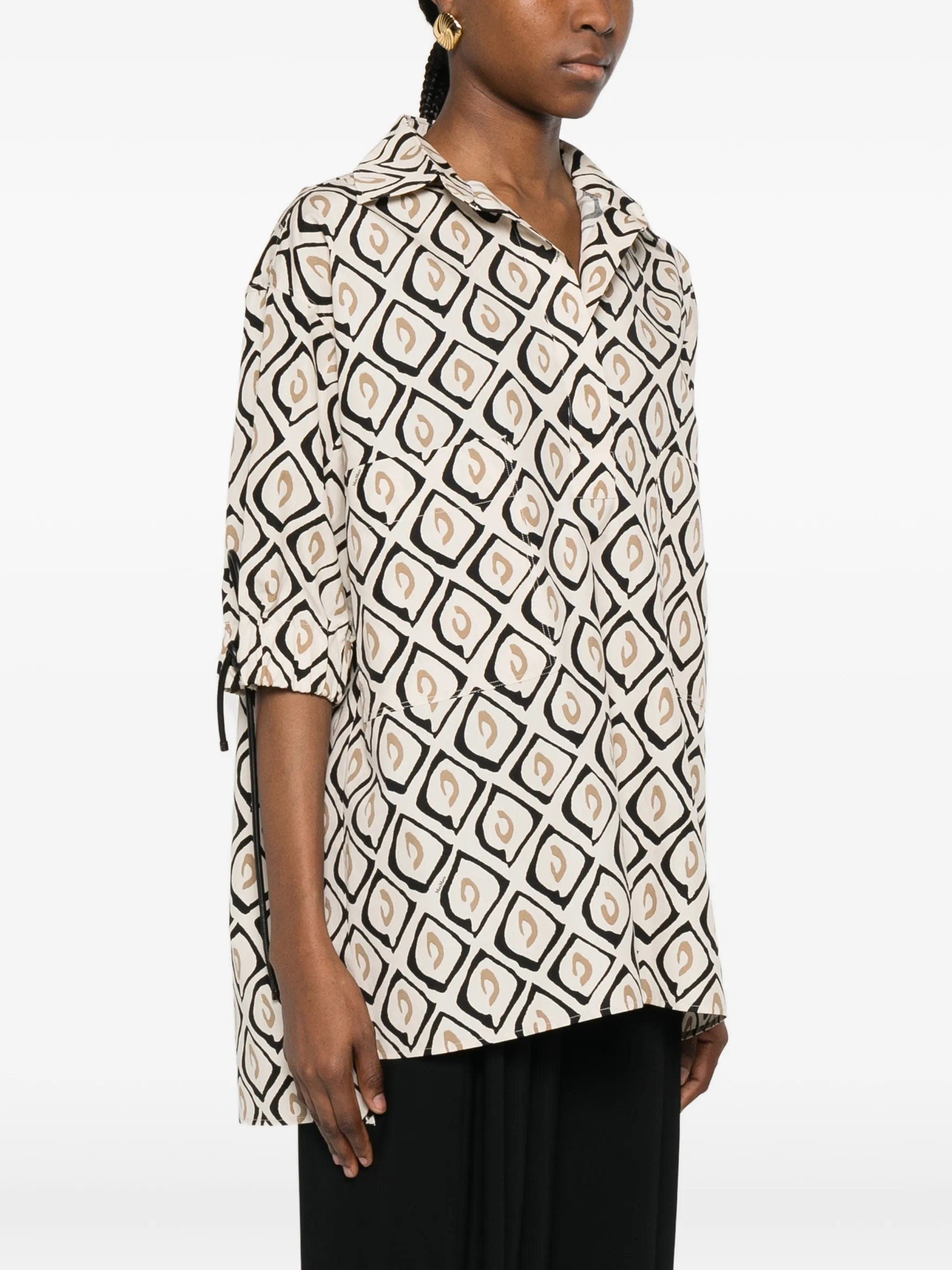 Max Mara Mxmecru tie - detail patterned blouse
