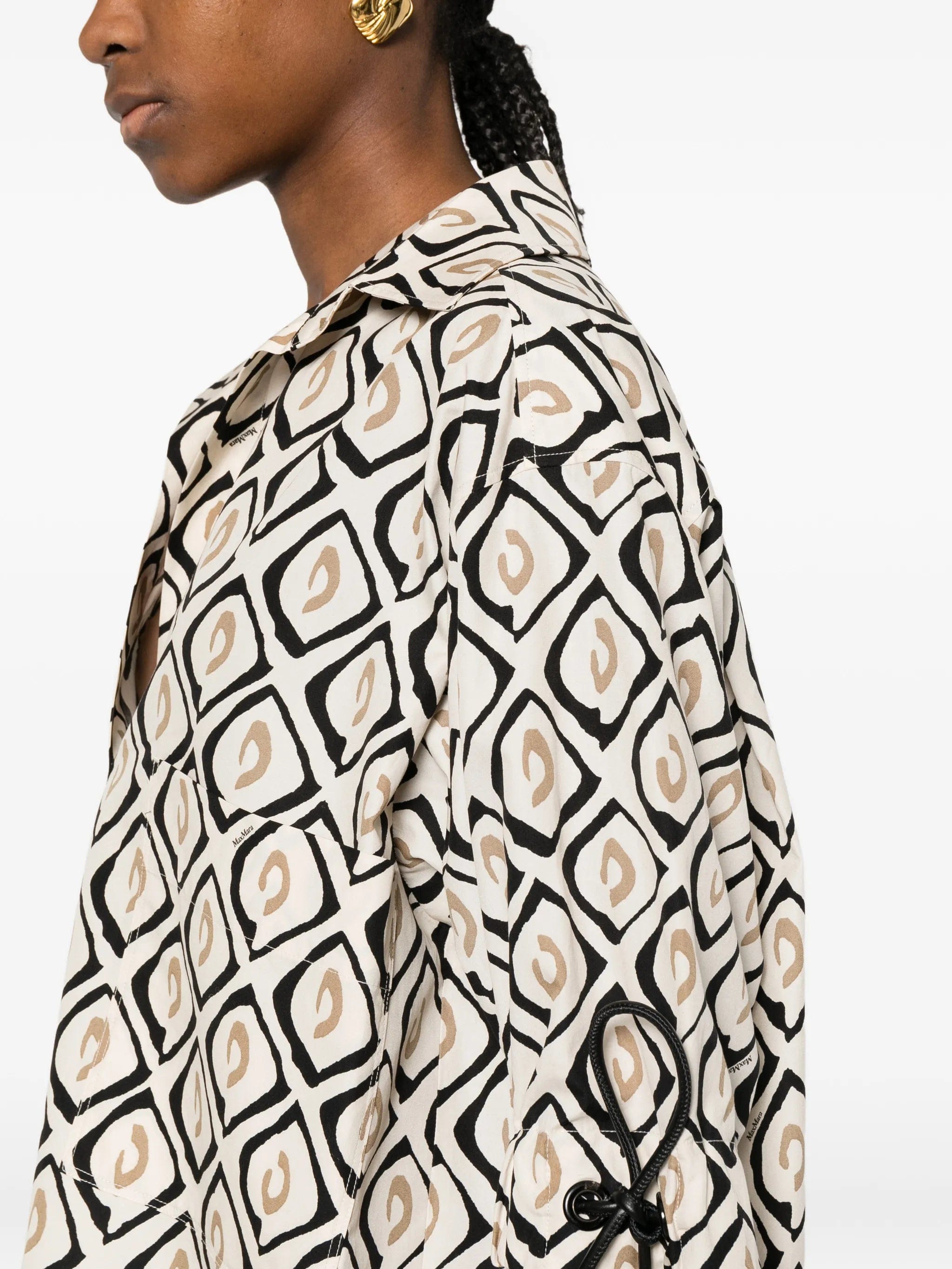 Max Mara Mxmecru tie - detail patterned blouse